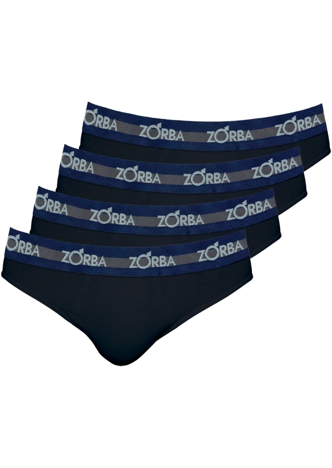 Kit com 4 Cuecas Slip Zorba 0764 Preto