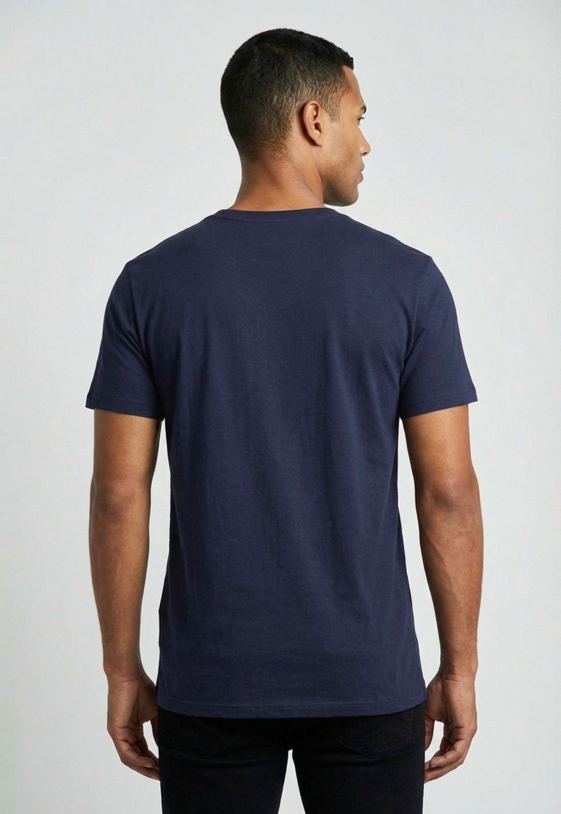 Vista 3 Camiseta Masculina Colcci Estampa Peixes azul marinho Colcci azul marinho