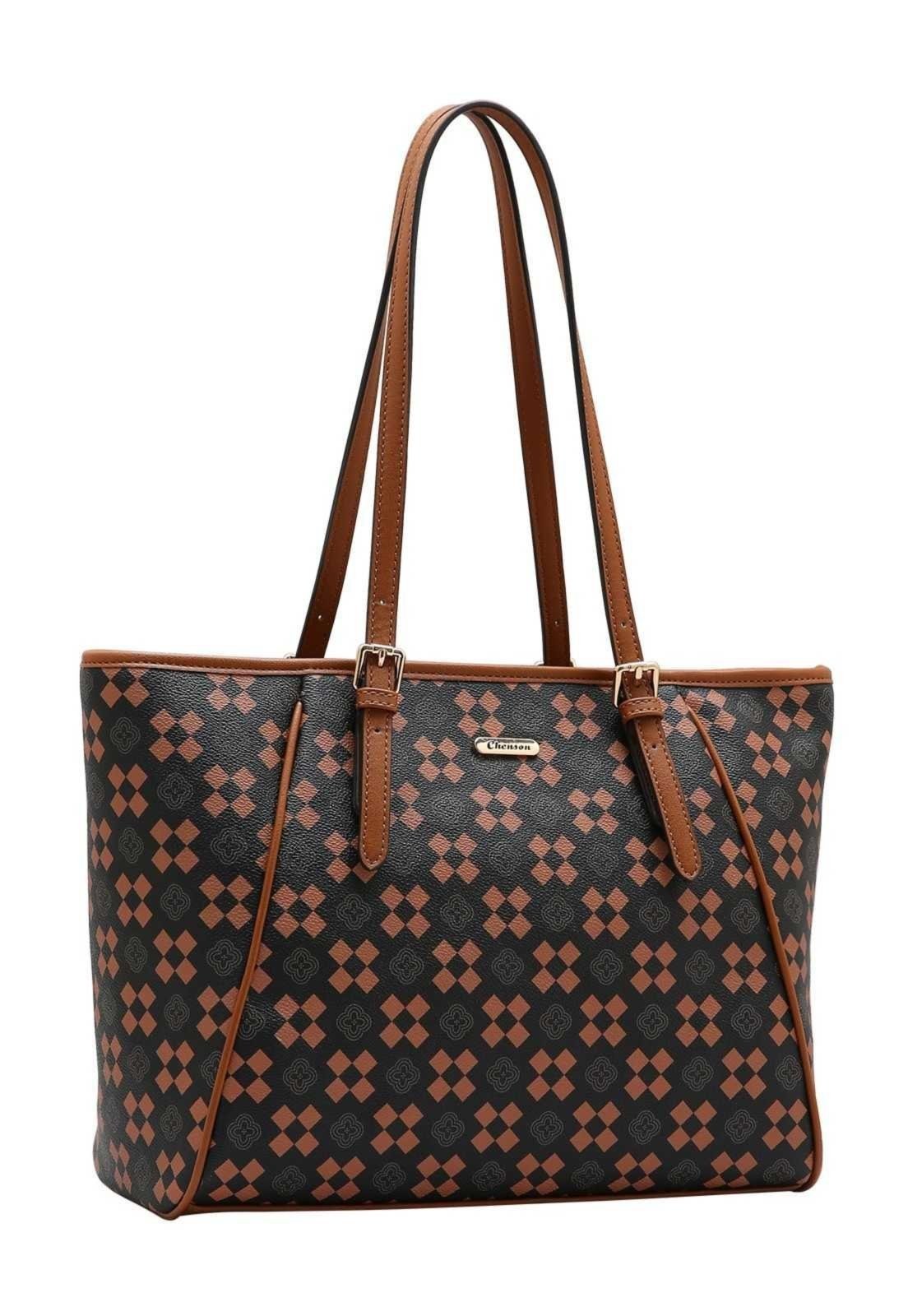 Bolsa Feminina Chenson New Elemento Gráfico 3485292 Café