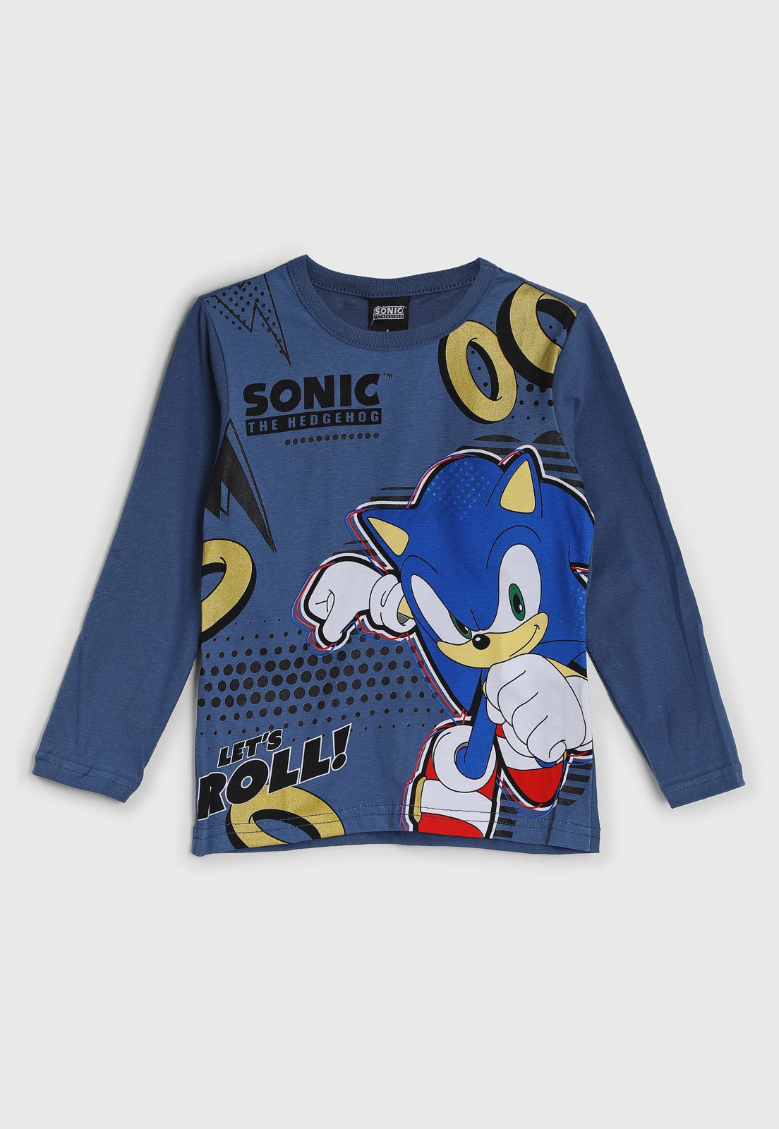 Infantil - Camiseta Brandili Sonic Azul Escuro