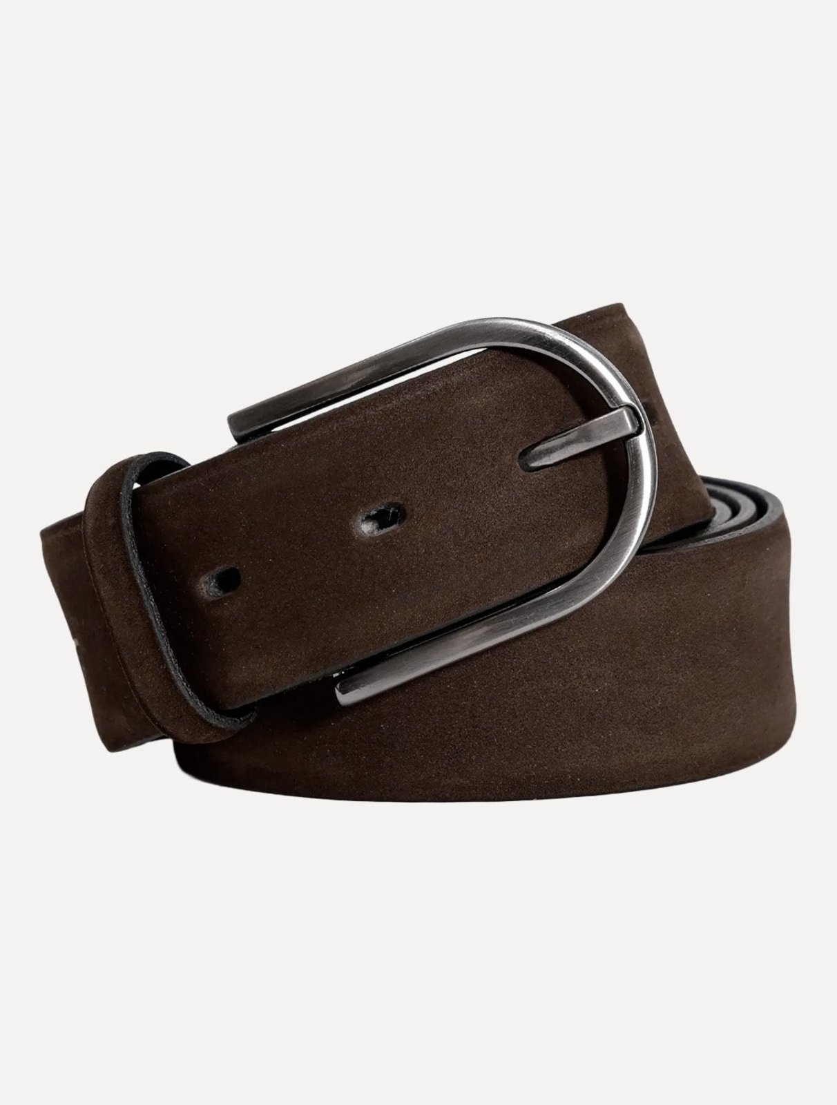 Cinto Aramis Masculino Basico Suede Marron Médio