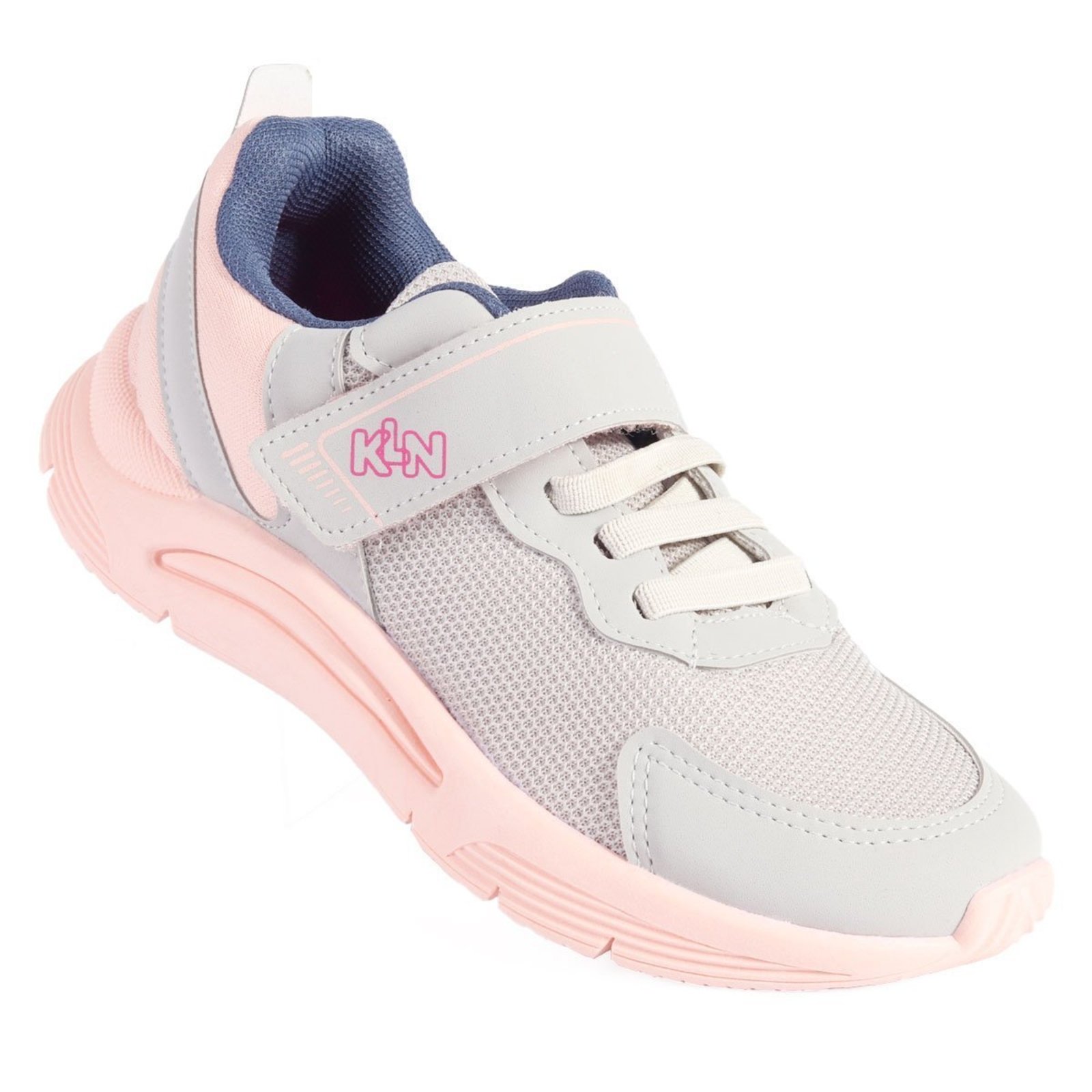 Infantil - Tênis Esportivo Klin New Sport Anatômico Cinza e Rosa