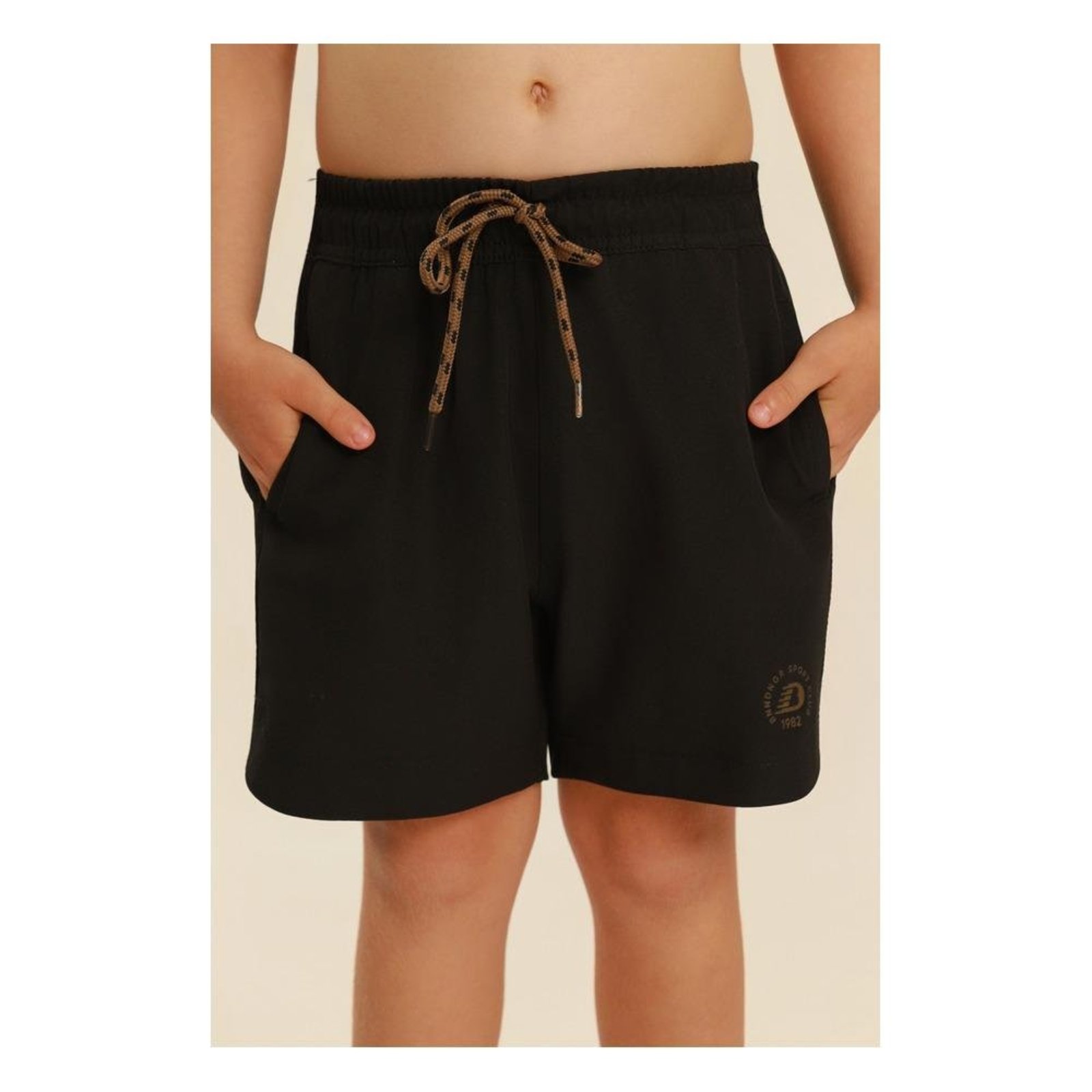 Infantil - Bermuda Moletom Confortável Banana Danger Preto 1 Preto