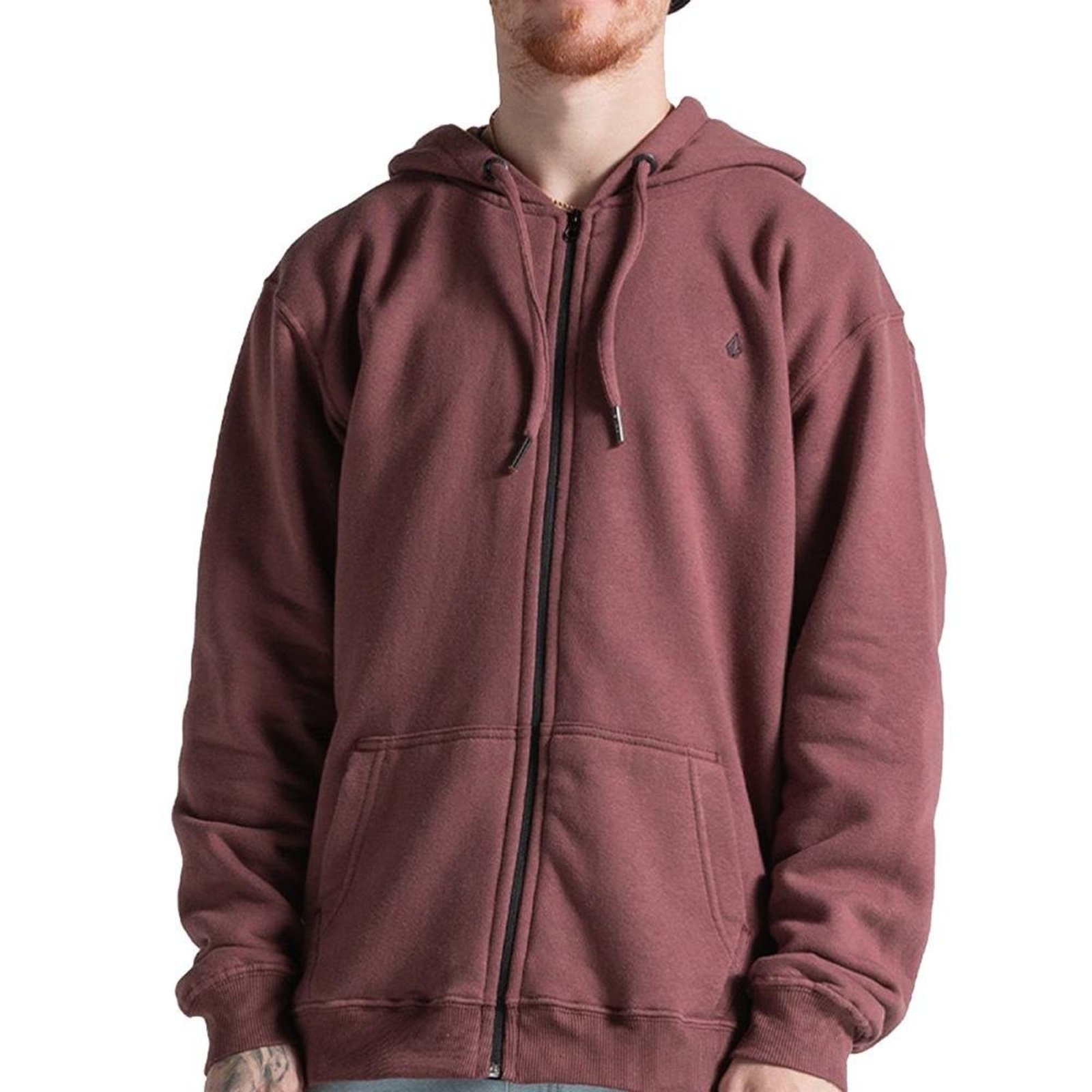Moletom Volcom Aberto Single Stone WT26 Masculino Bordô