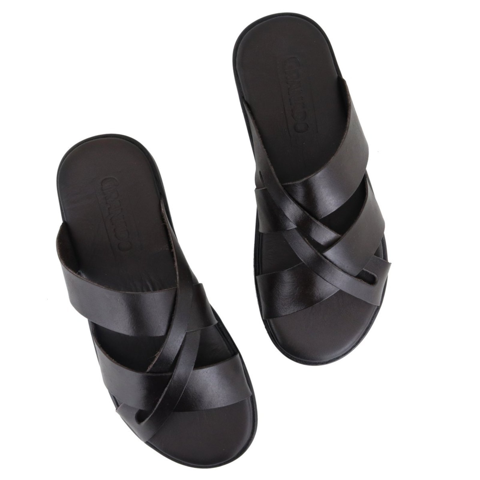 Chinelo Ipê Mulato Masculino Couro Elegante Classico 106 Café