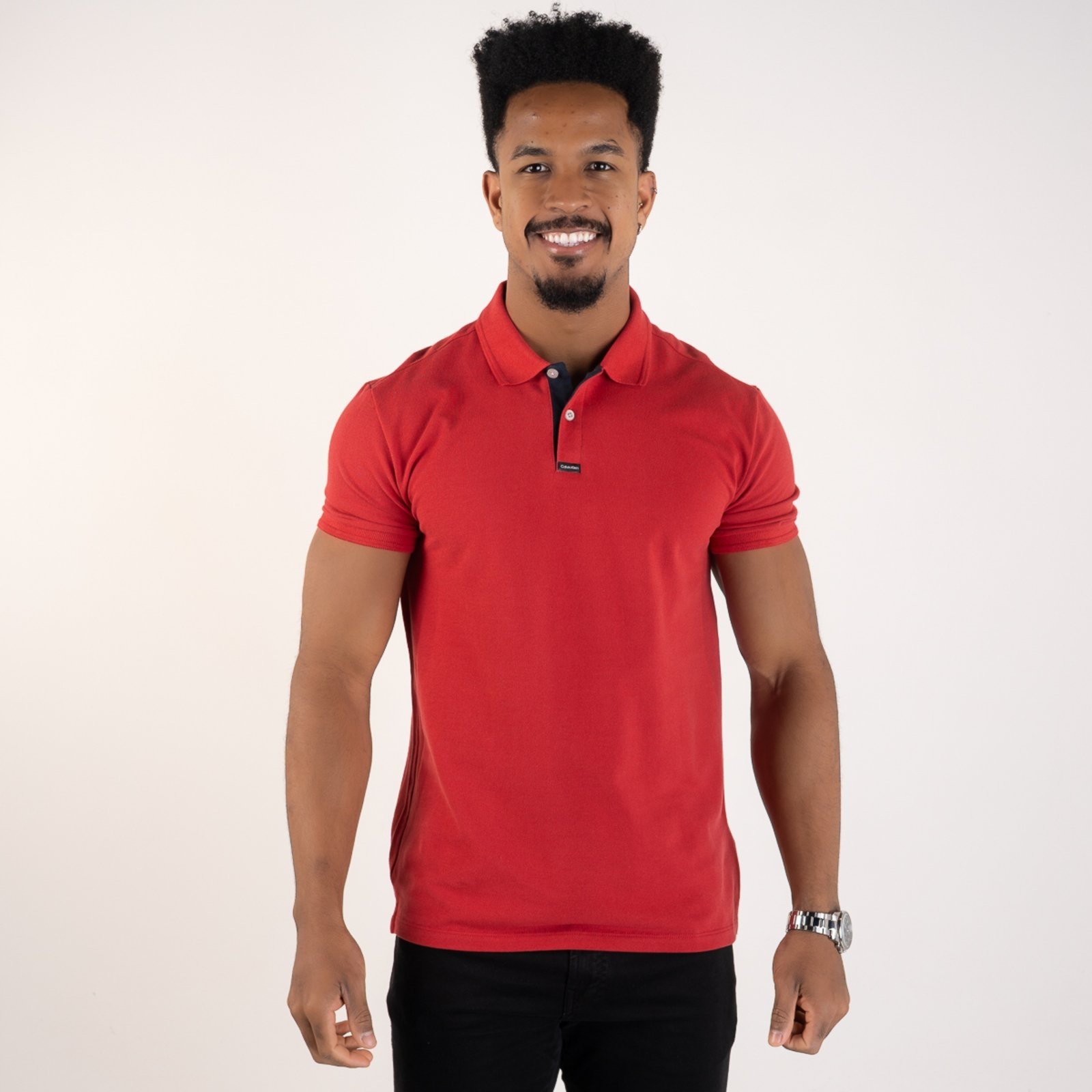 Camisa Polo Calvin Klein Premium Vermelha