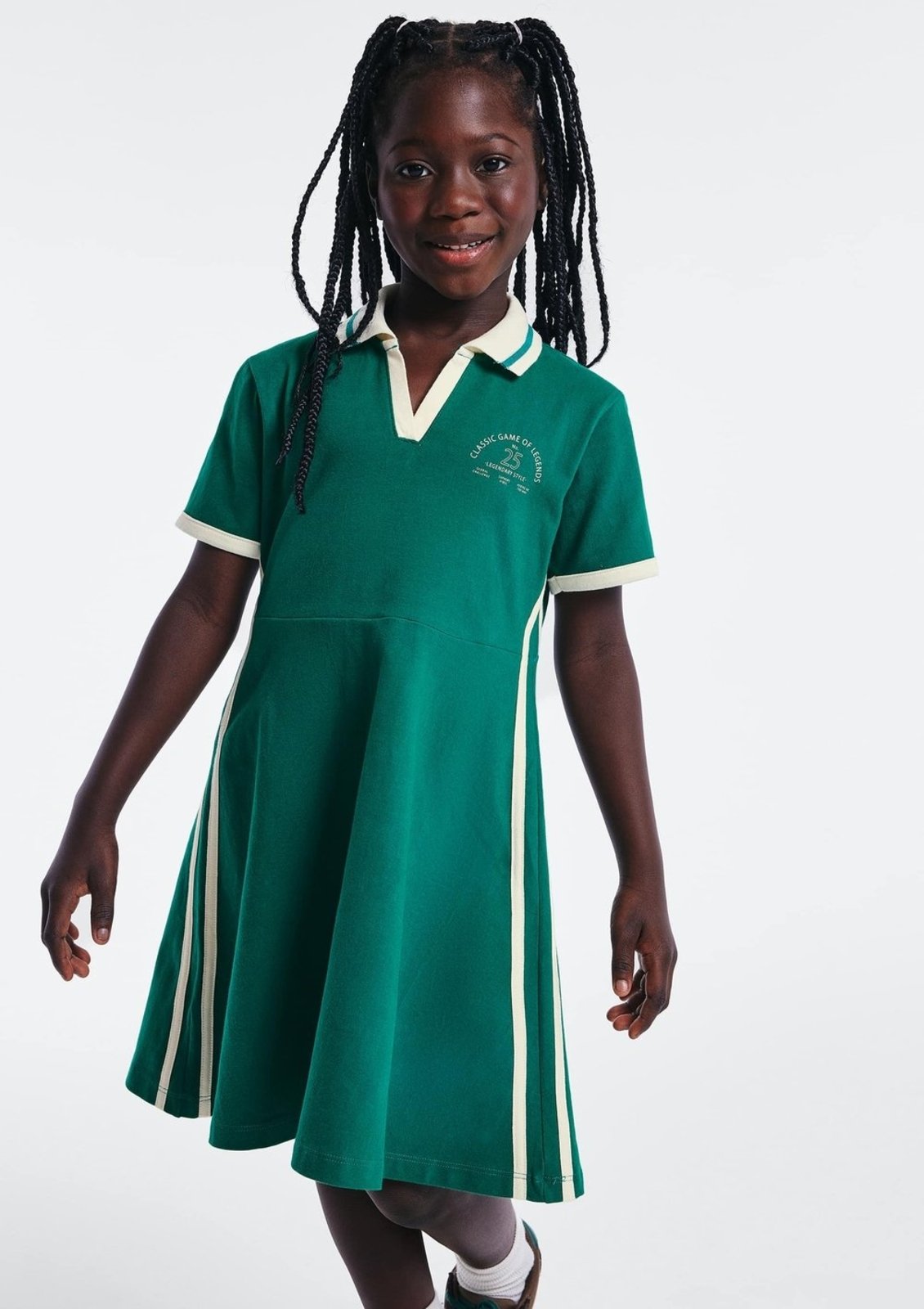 Infantil - Vestido Polo Curto Em Malha Drop Brasil Hering