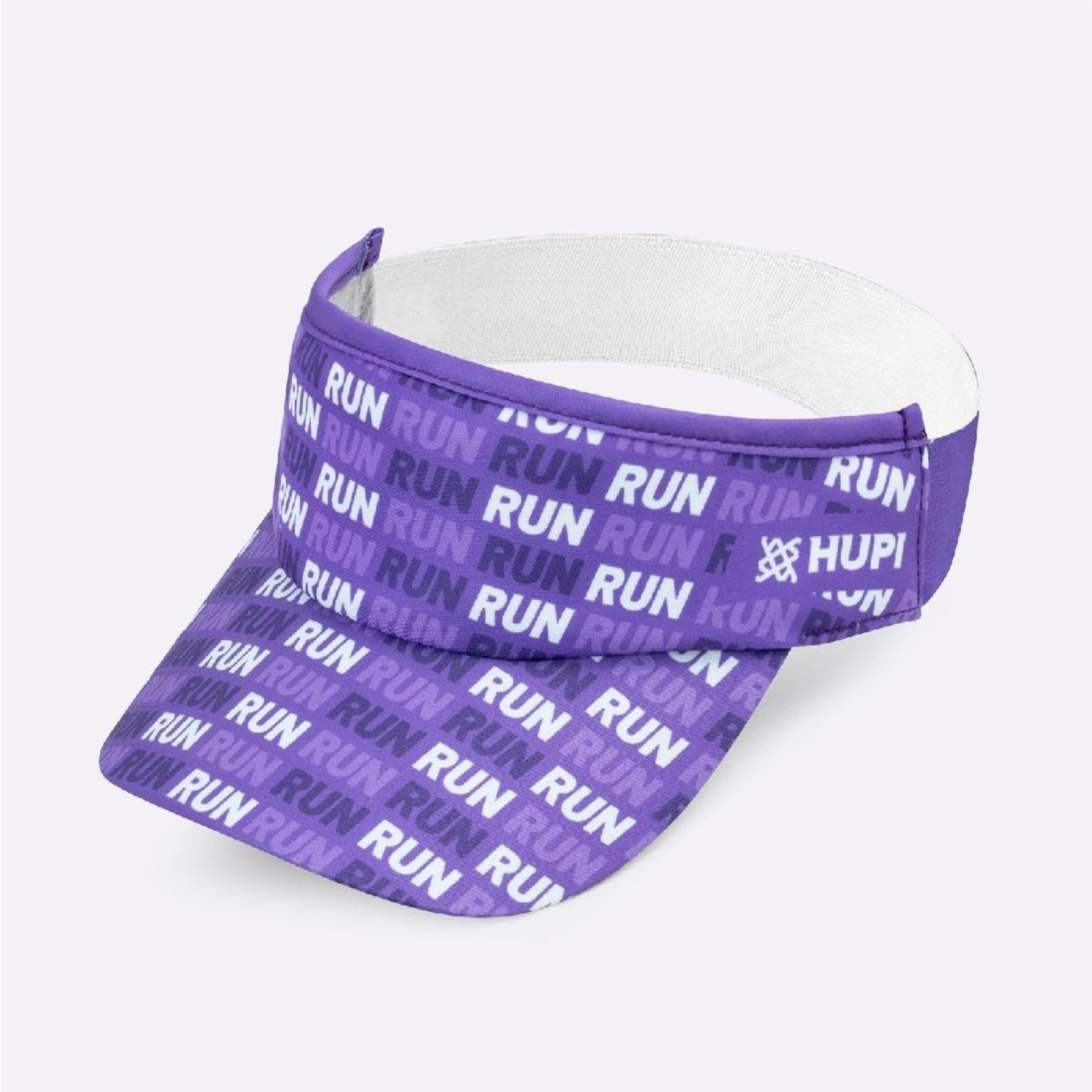Viseira HUPI Run Loop Roxo e Branco Roxo