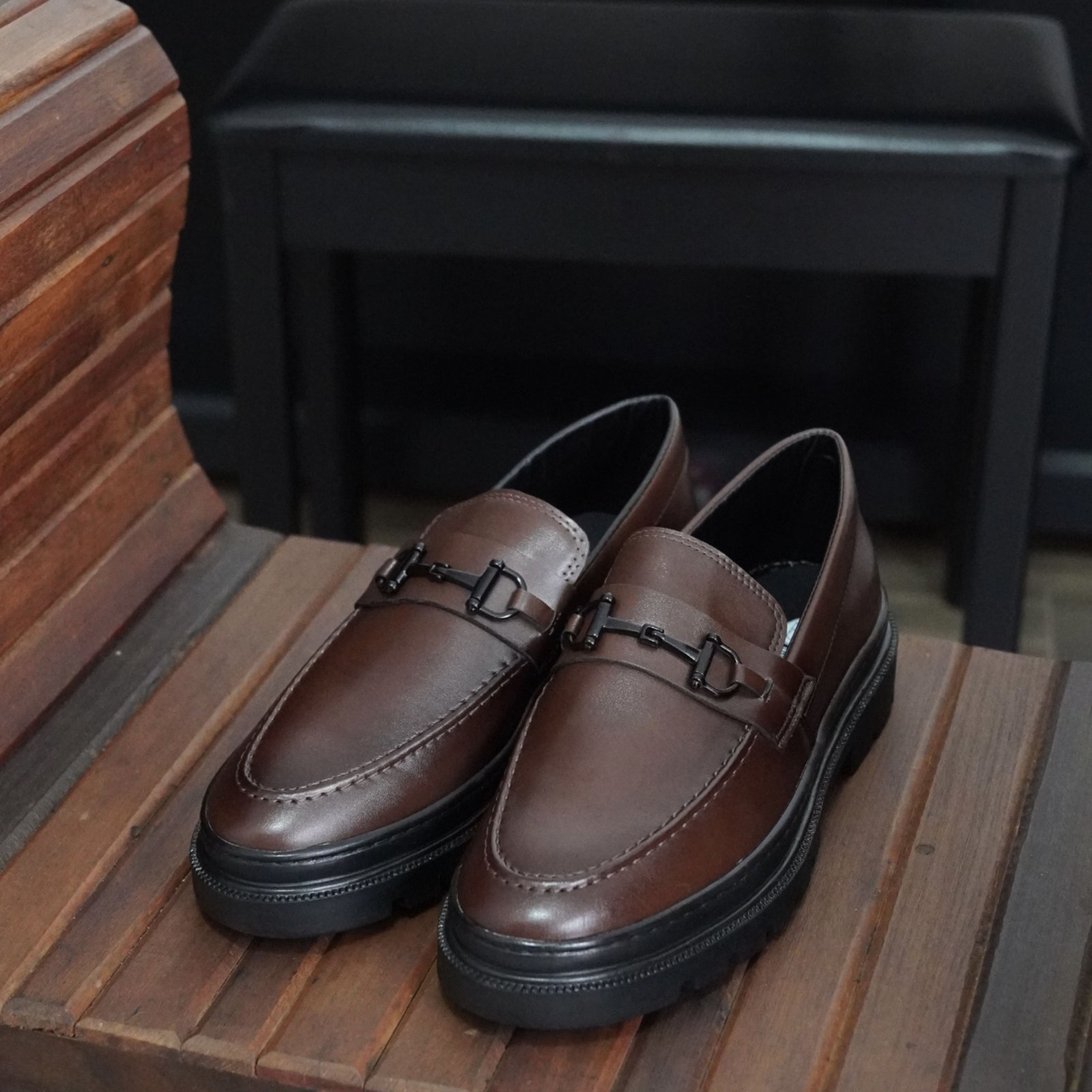 Sapato Social Mocassim Masculino Santorini Solado Costurado Elegante Oxford Festa