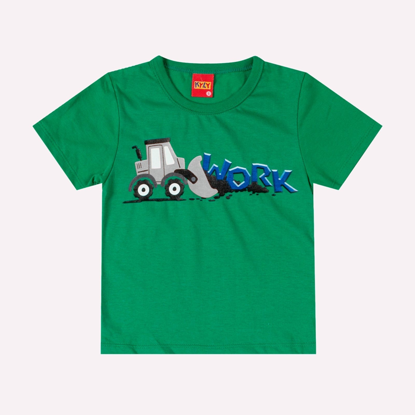 Vista 3 Infantil - Conjunto Menino Retroescavadeira Kyly vermelho Kyly vermelho