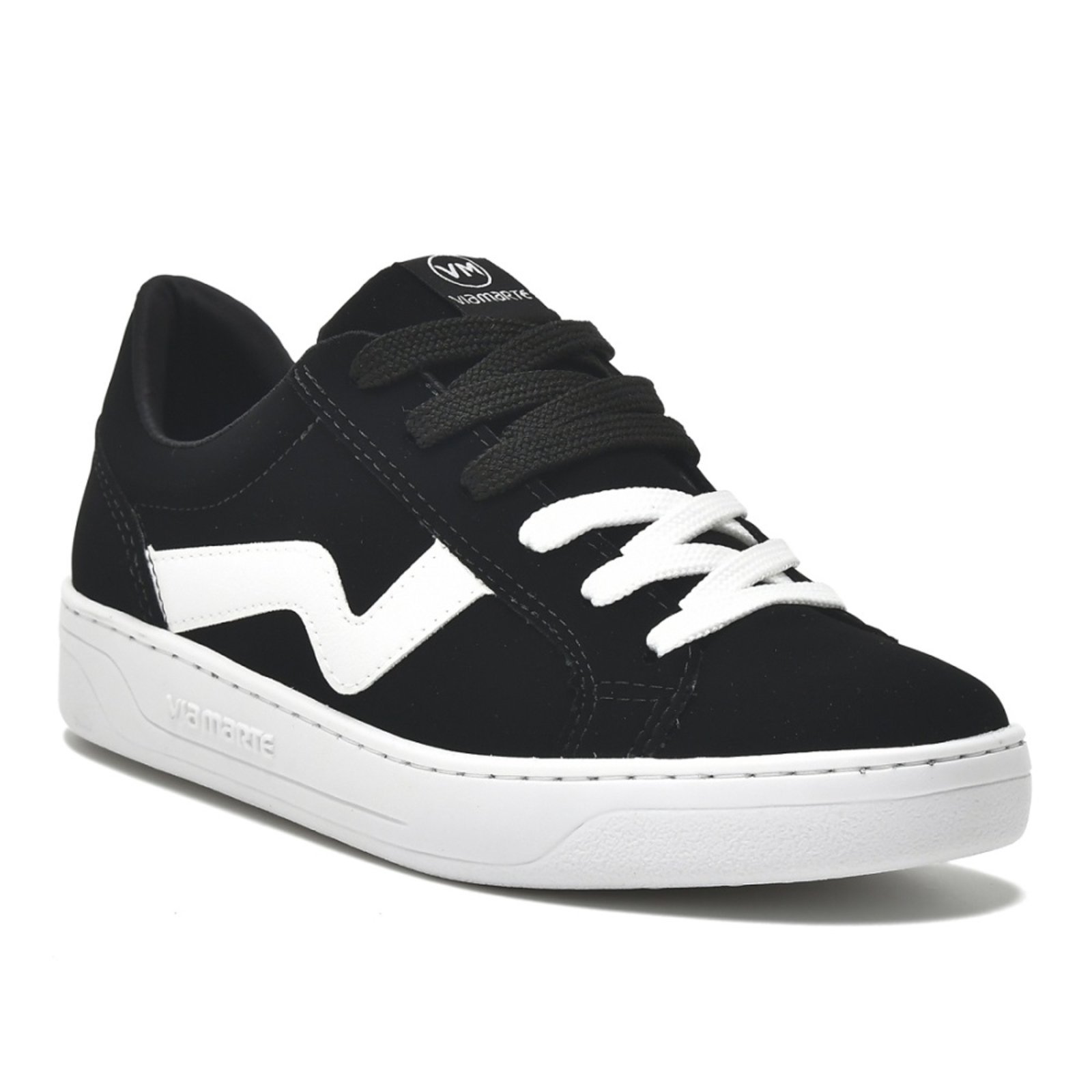 Tênis Casual Via Marte 020-004-01 Feminino – Preto/Branco