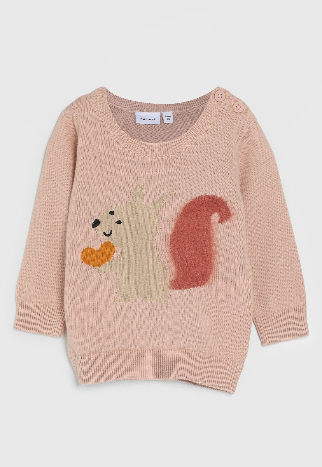 Infantil – Suéter Name It Esquilo Rosa