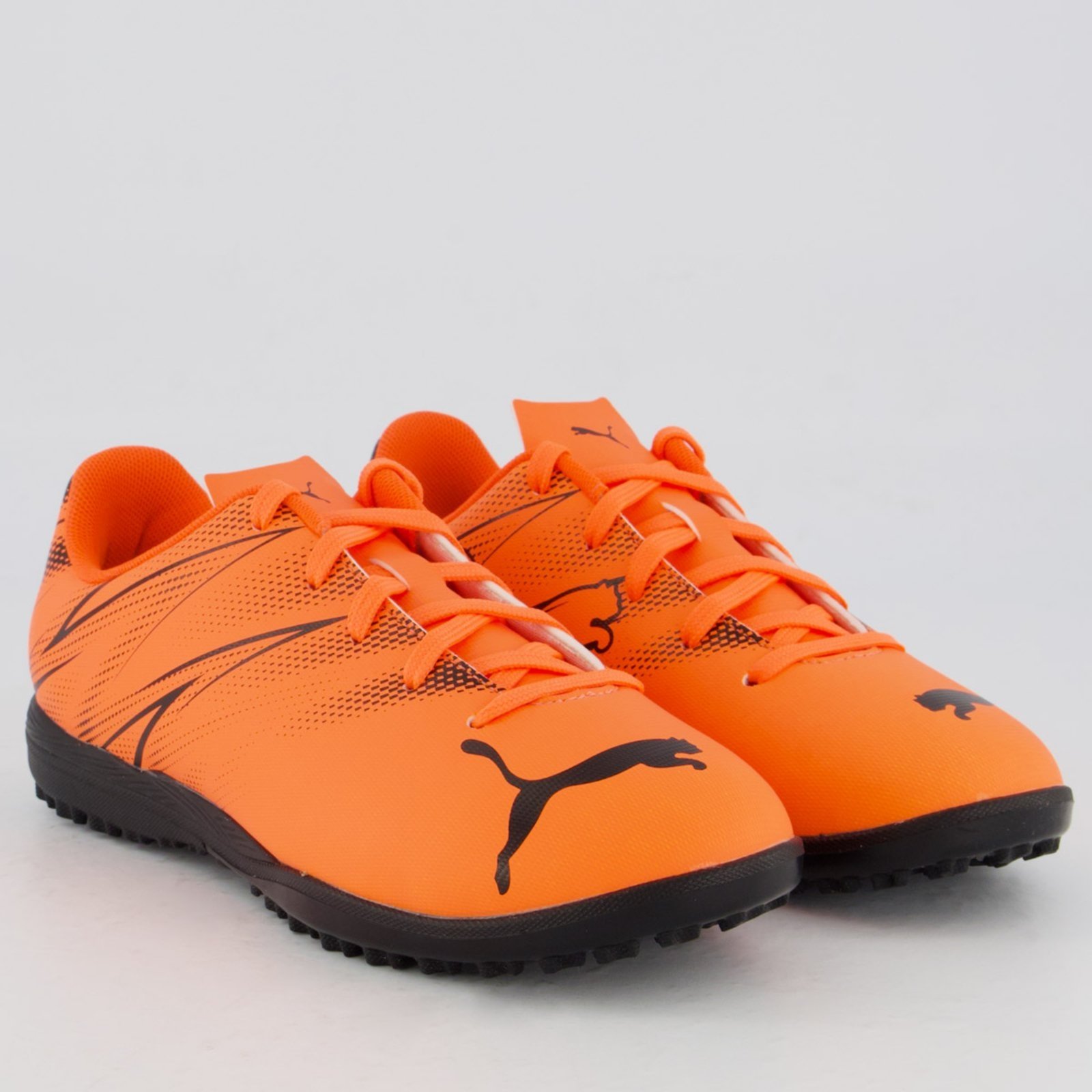 Vista 3 Chuteira Puma Attacanto TT Society Juvenil laranja Puma laranja