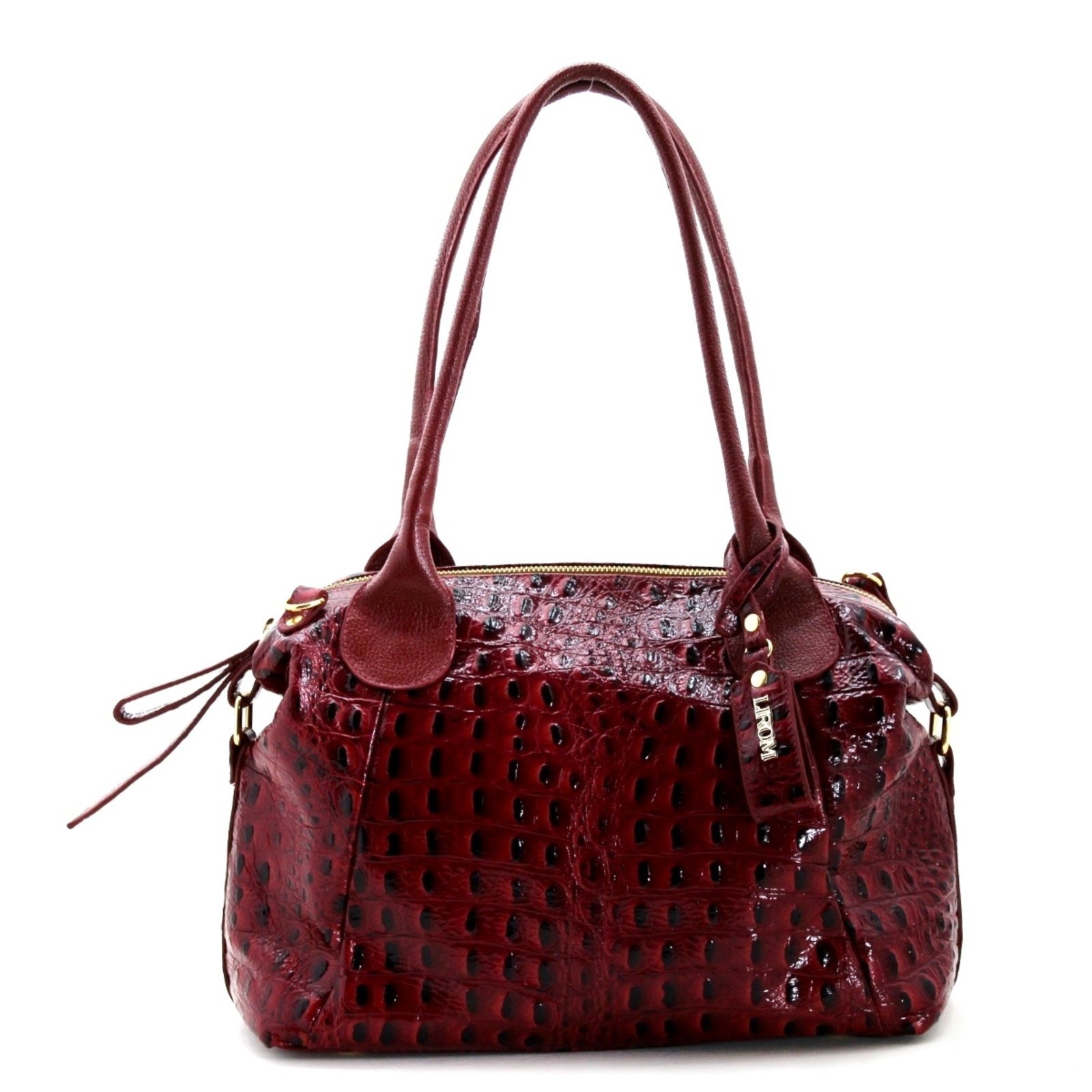 Bolsas Femininas Marca Lirom Sofisticadas Luxo Em Couro Estampa Croco