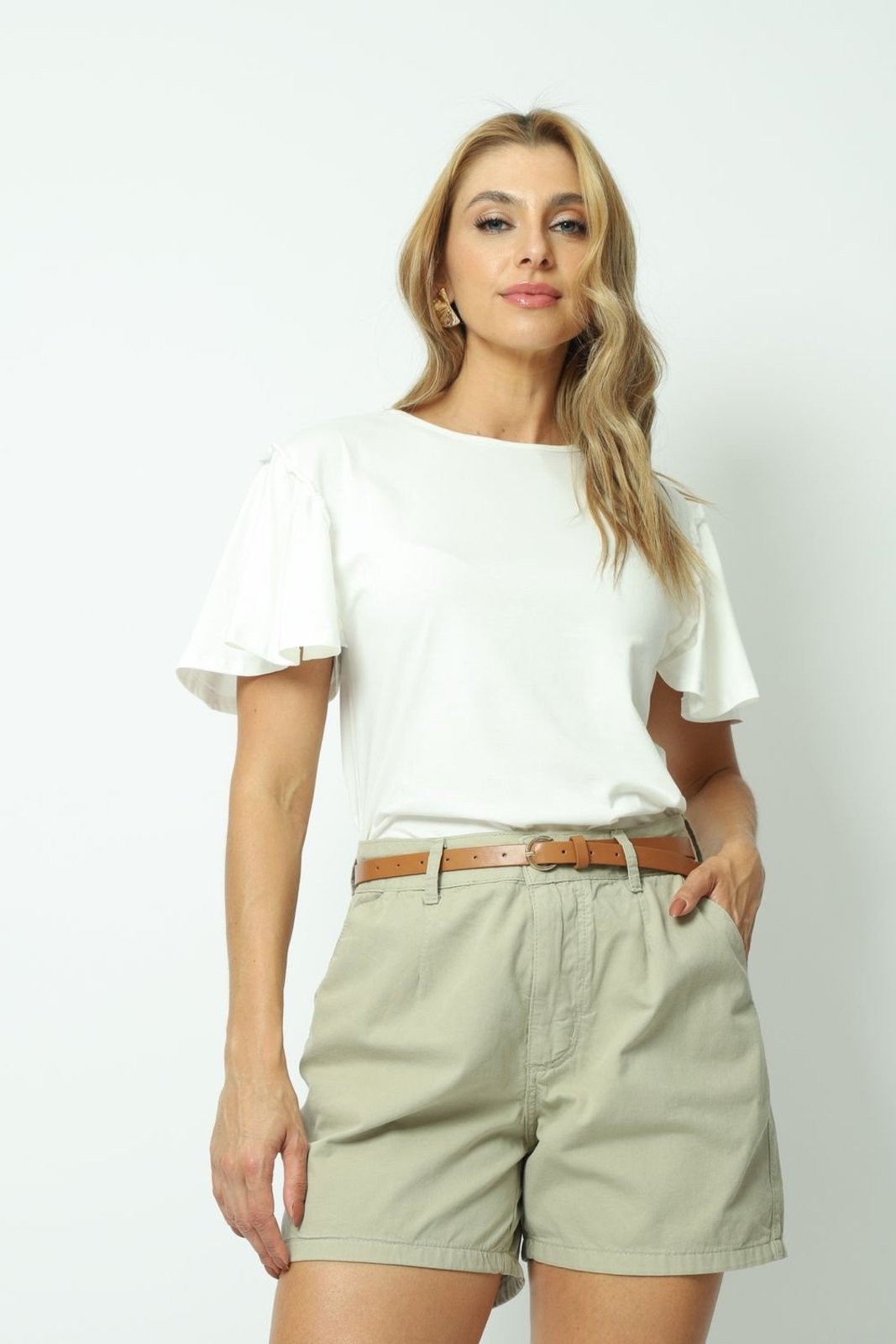 Blusa Detalhe Manga Off White G Gazzy