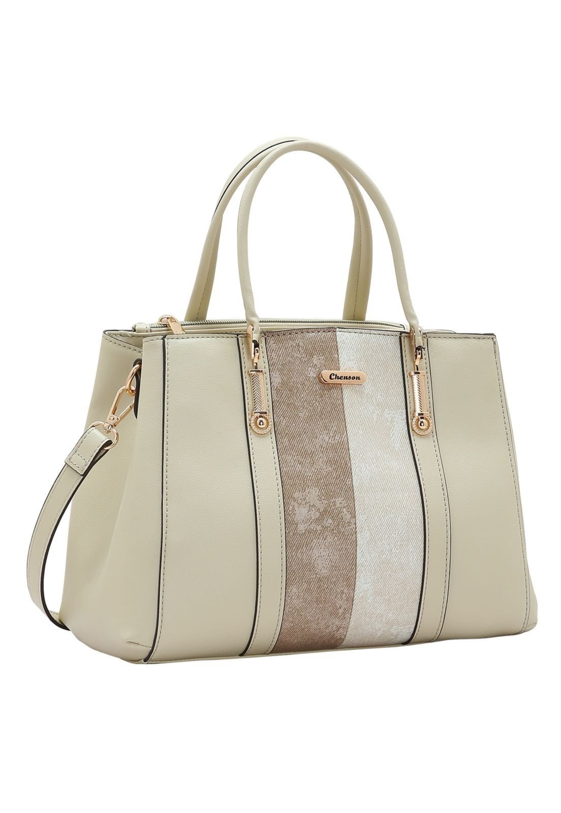 Bolsa Feminina Chenson Mix De Texturas 3485268 Bege
