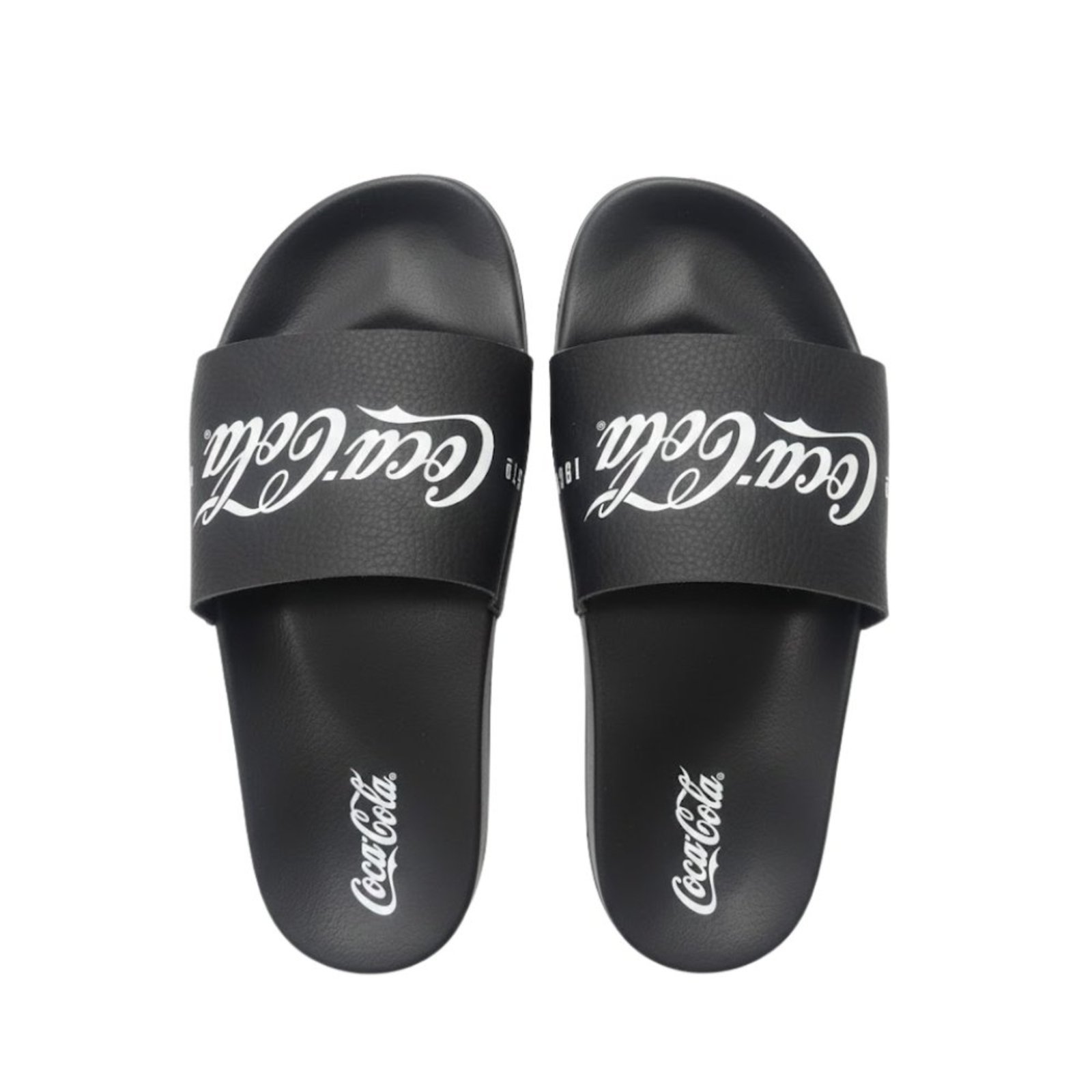 Vista 2 Chinelo Coca Cola Slide 1886 Masculino Coca-Cola preto Coca-Cola preto
