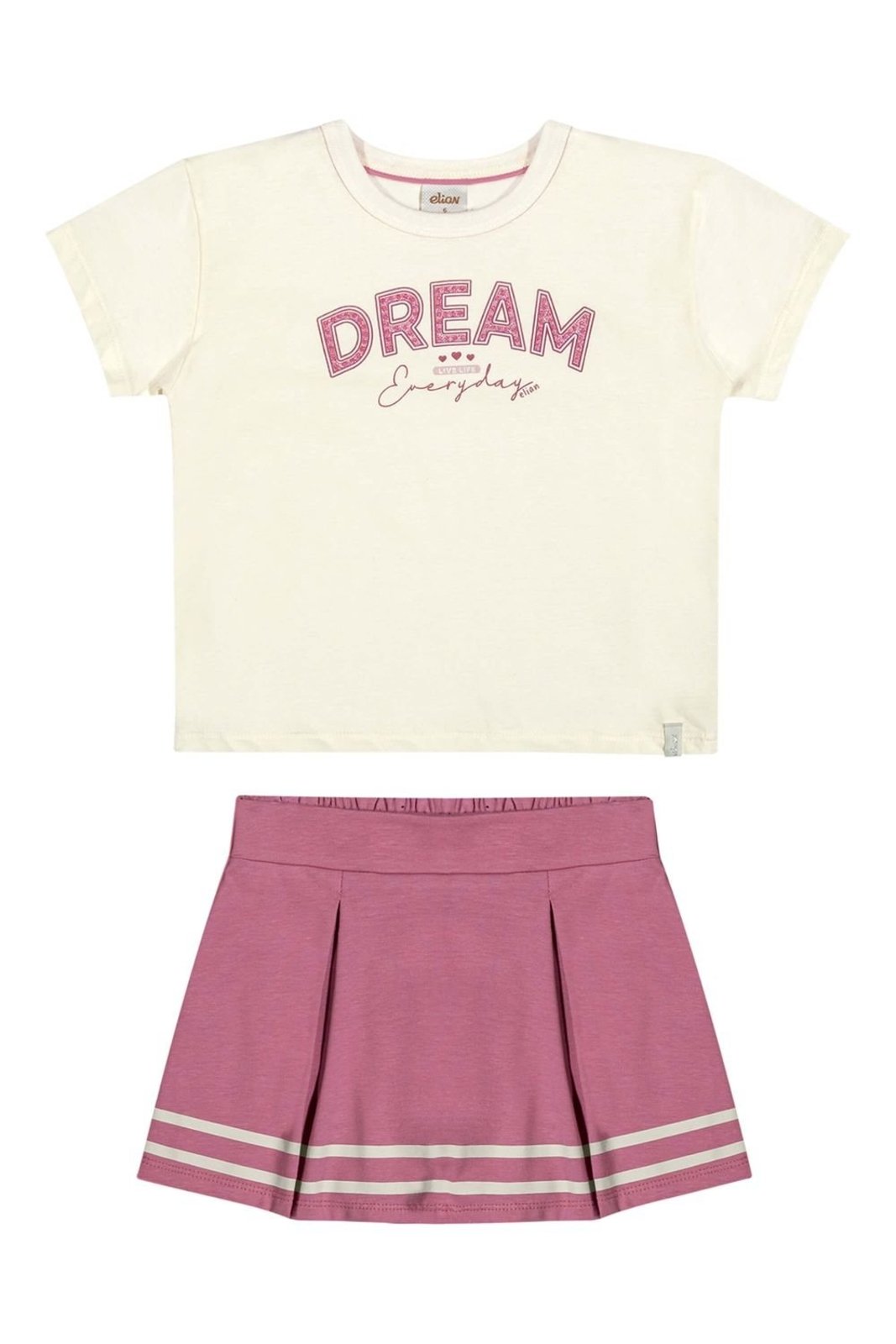 Infantil - Conjunto Curto Menina Dream Elian Bege