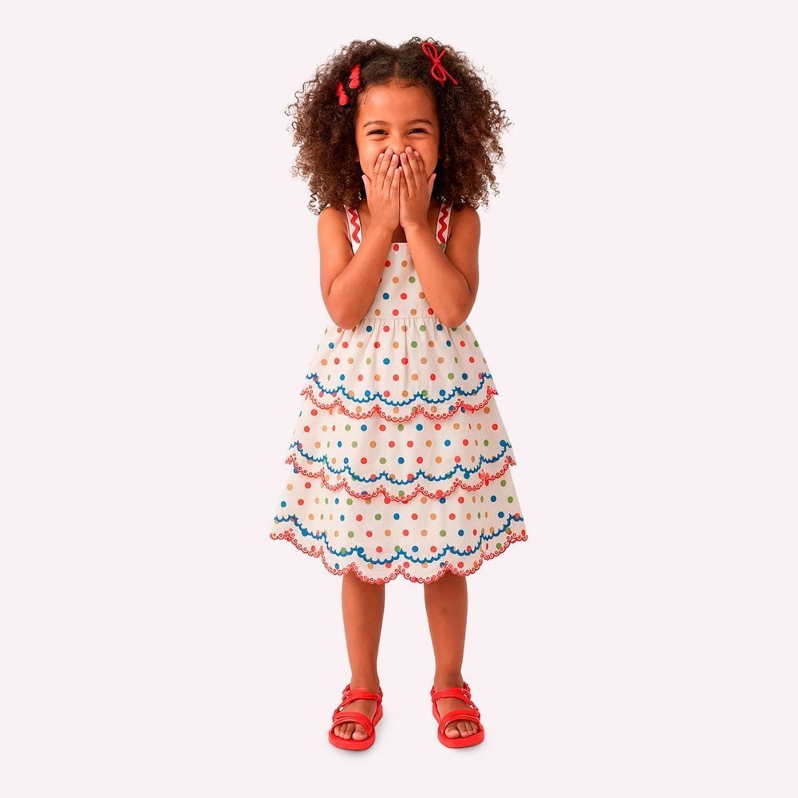 Infantil - Vestido Menina Póas Nanai