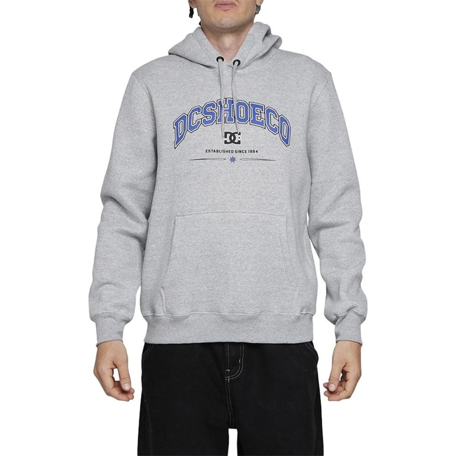 Moletom DC Shoes Canguru Orientation 305G WT24 Cinza Mescla