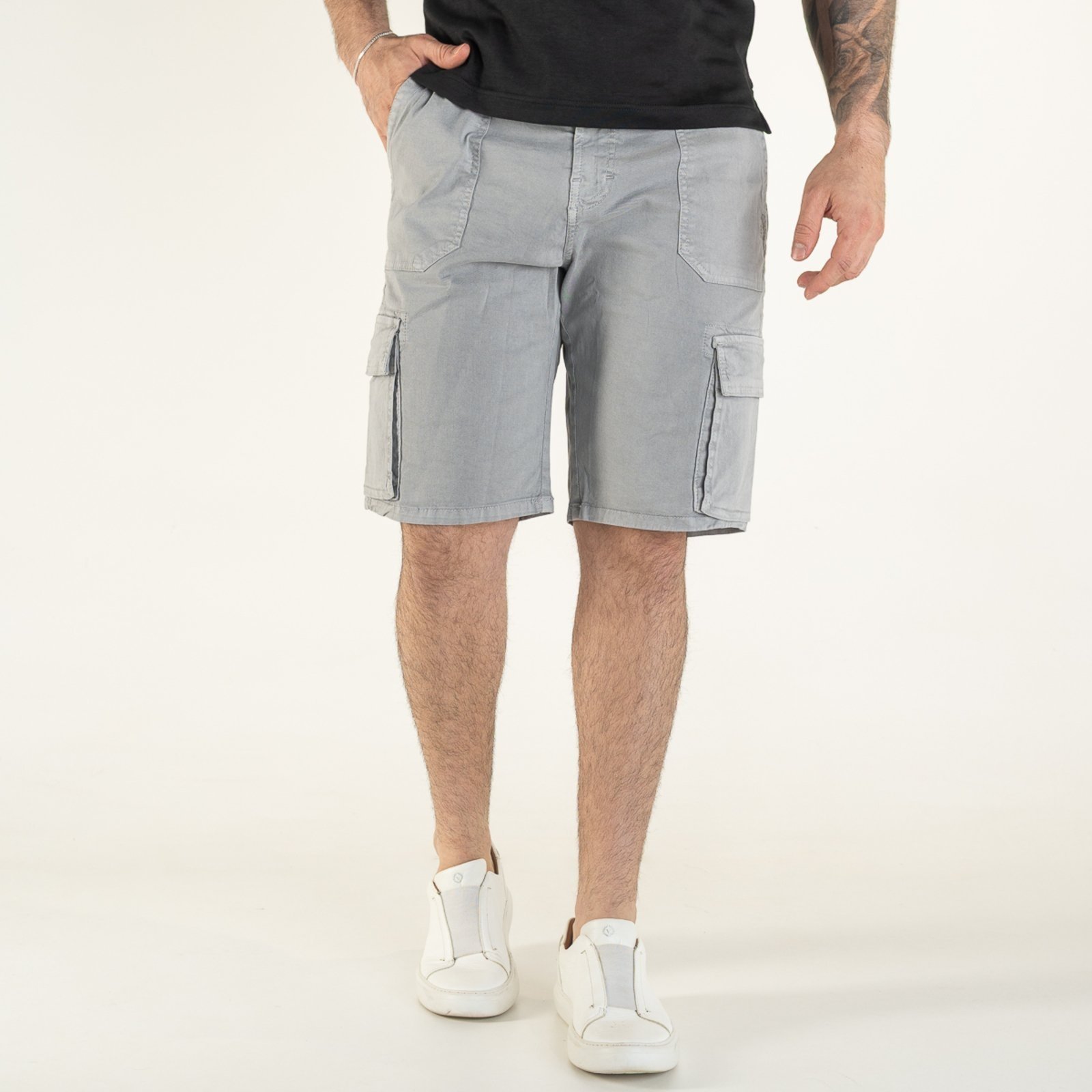 Vista 2 Bermuda John John Regular Cargo Jonh John cinza Jonh John cinza