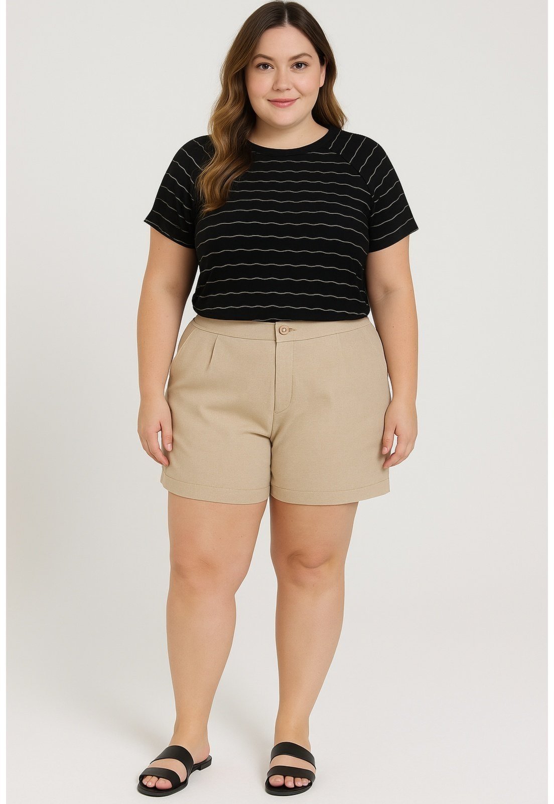 Short Rudély Linho Bege