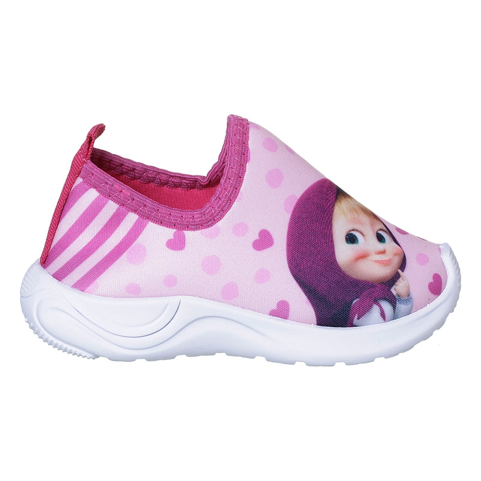 Vista 3 Infantil - Tênis Menina Calce Fácil Footz Personagem Masha Escolar Confortável e Macio rosa Footz rosa