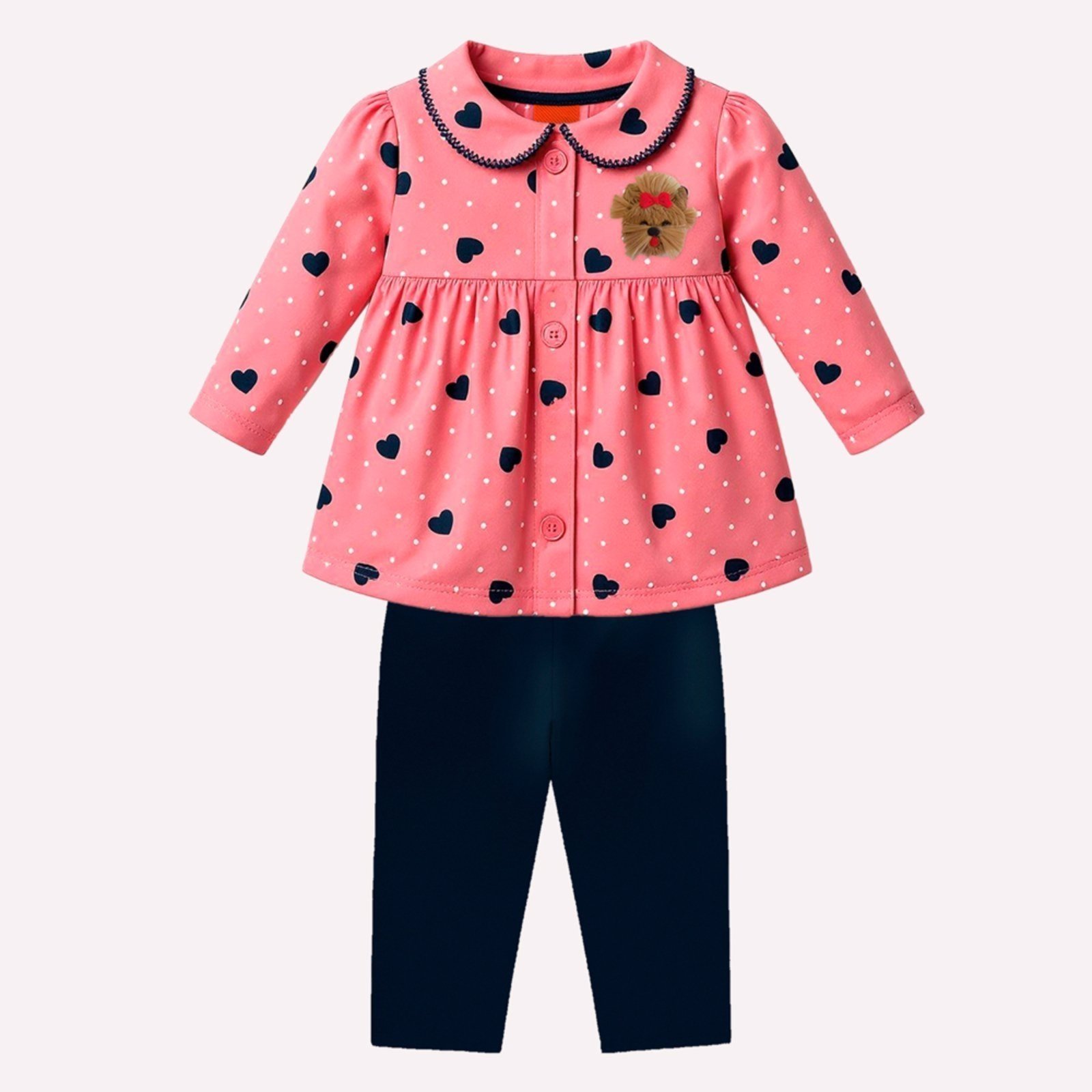 Infantil - Conjunto Menina Corações Kyly