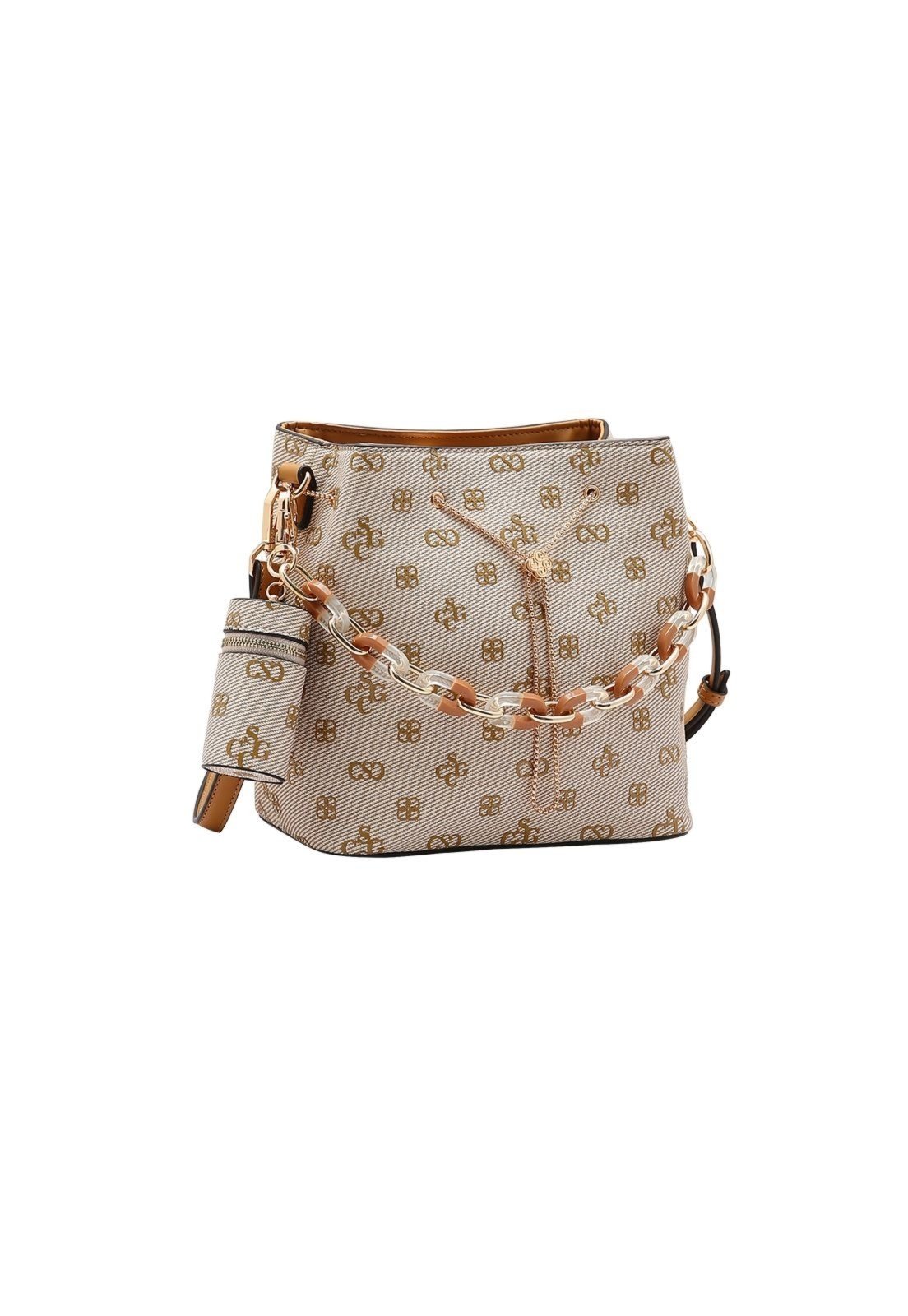 Bolsa Feminina Chenson Monograma Atemporal 3485415 Bege
