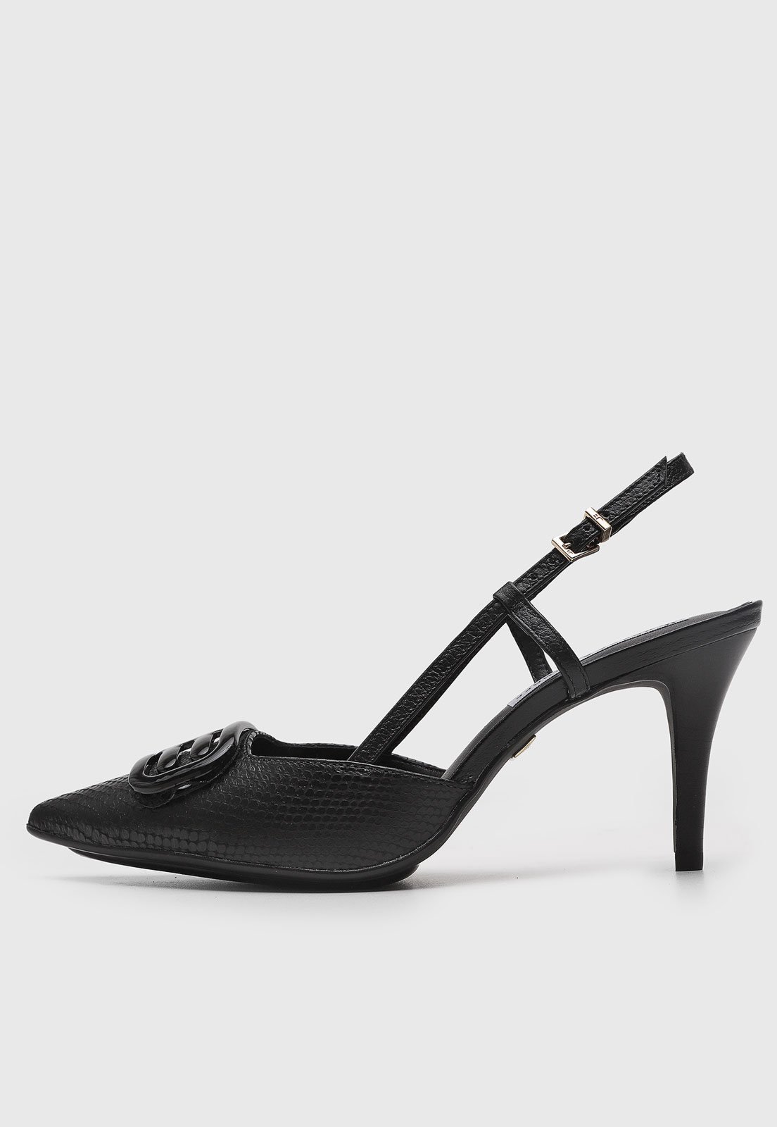 Scarpin Feminino Jorge Bischoff Texturizado Preto