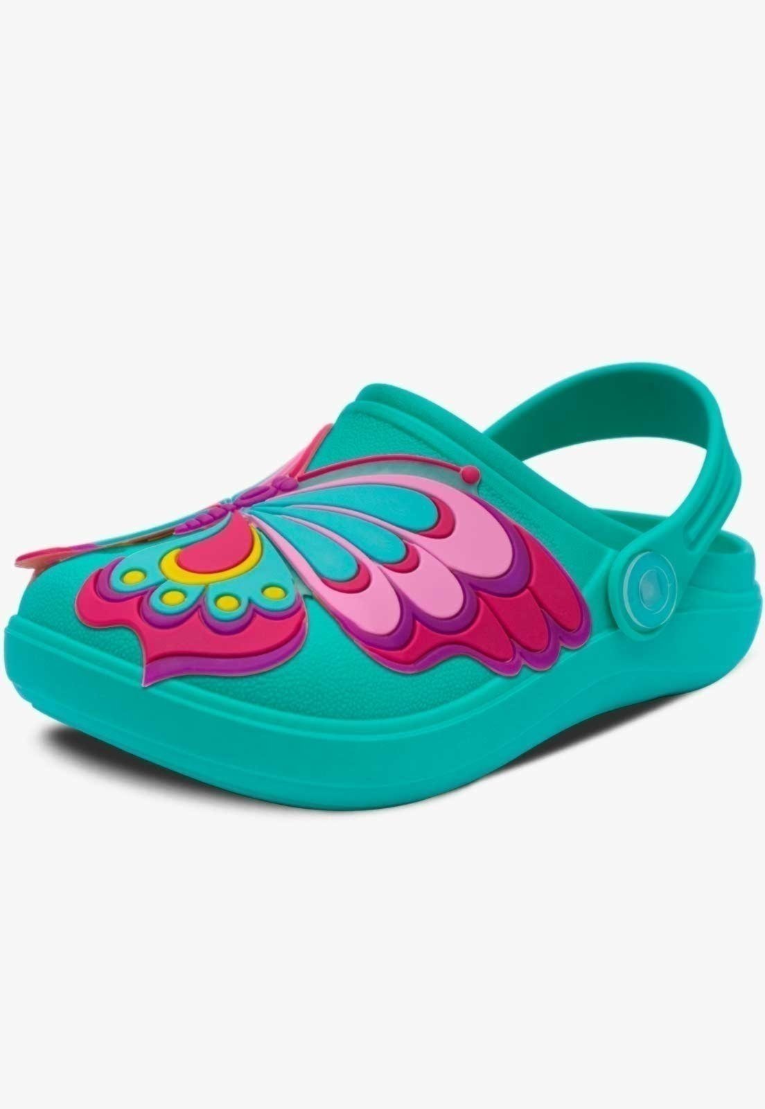 Infantil – Sandália Babuche Feminina Pópidi Borboleta Verde