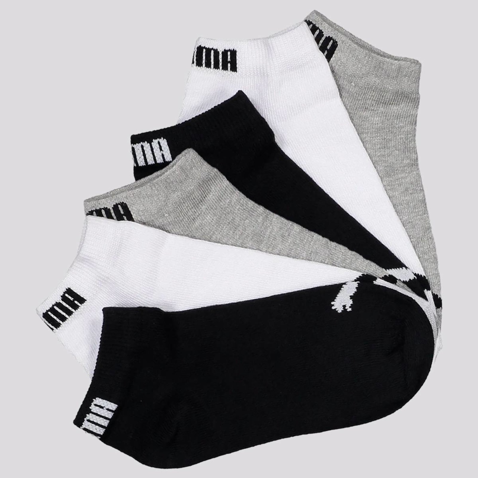 Kit Meia Puma Sapatilha 6 Pares Cinza