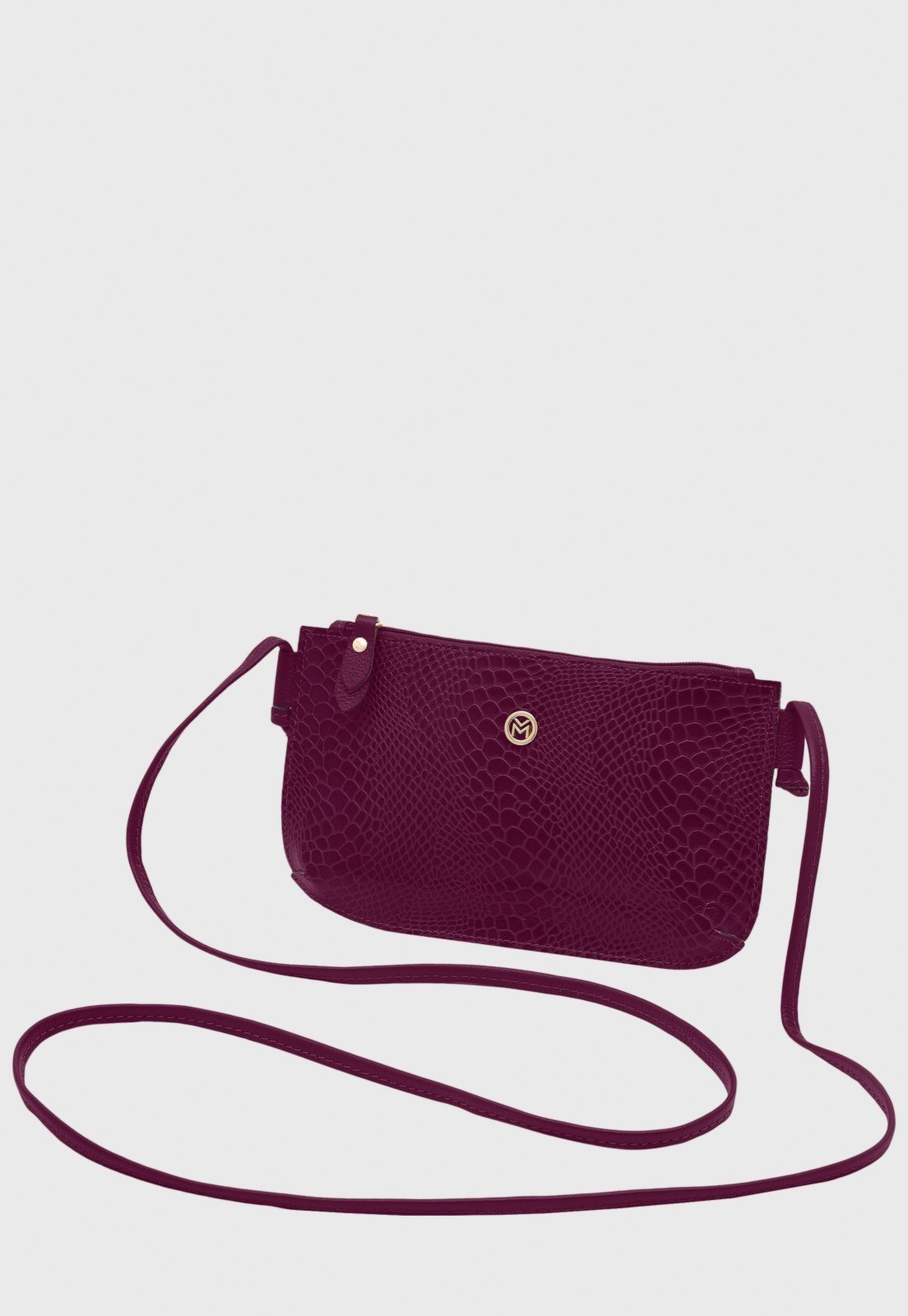 Bolsa Transversal Couro Mariart 201A Vinho
