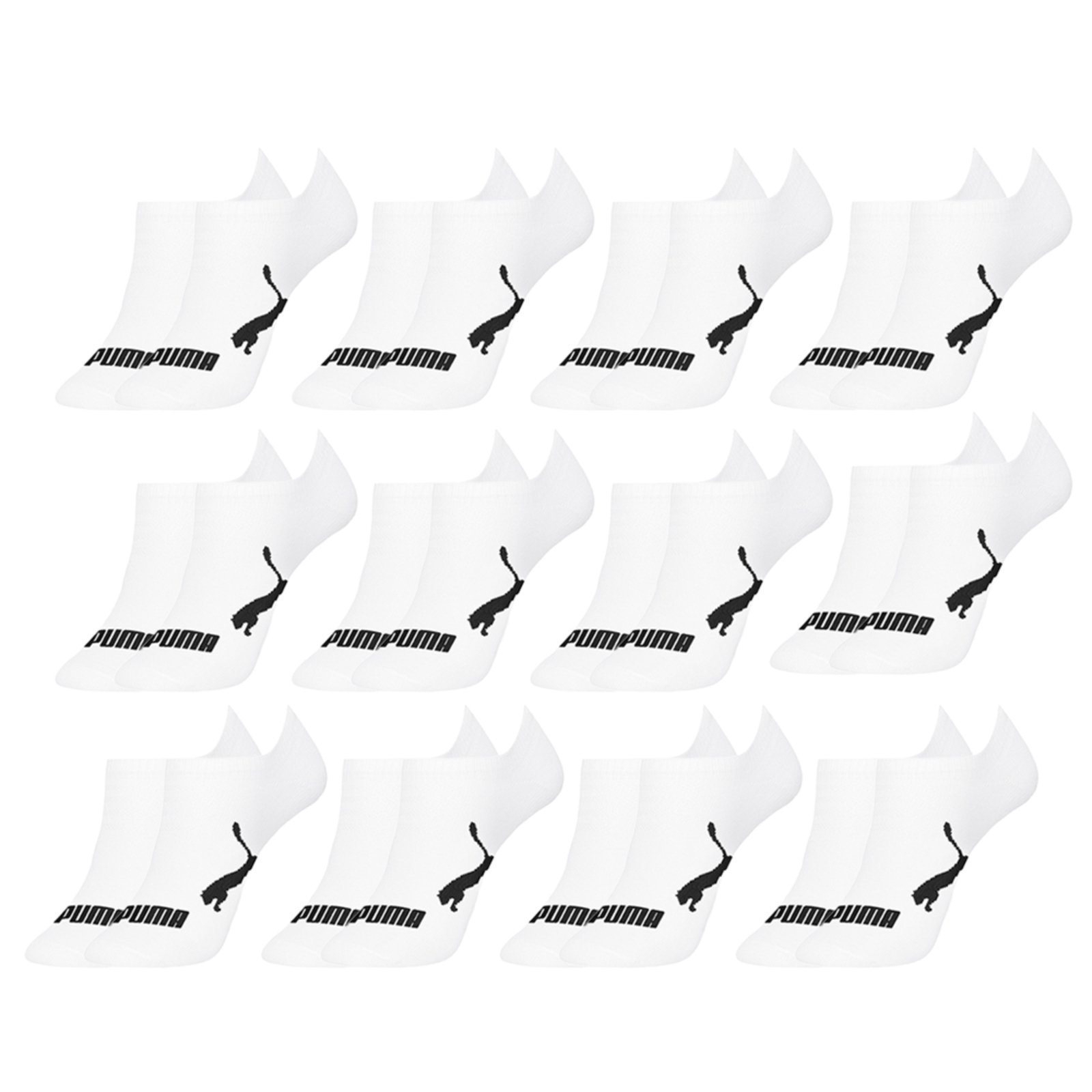 Kit 12 Meias Sapatilha Algodu00e3o Masculina Puma Branco