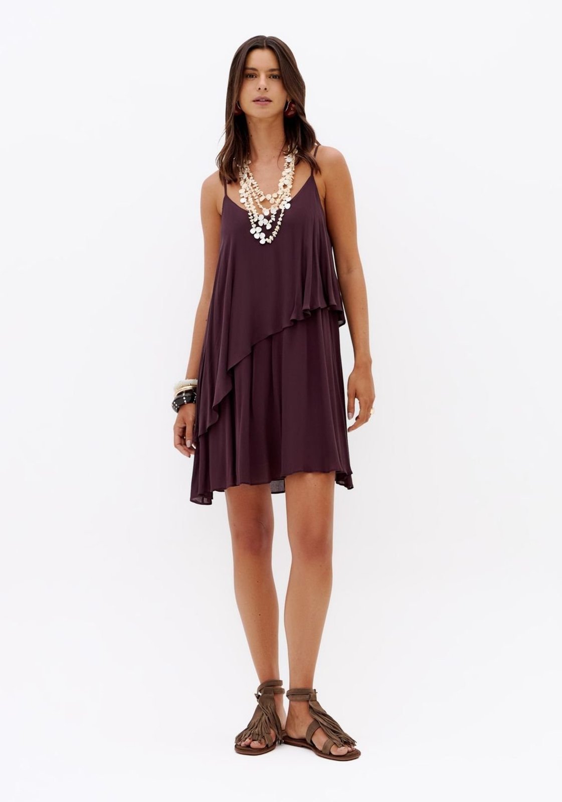 Vestido Curto Amplo Com Babado My Favorite Things
