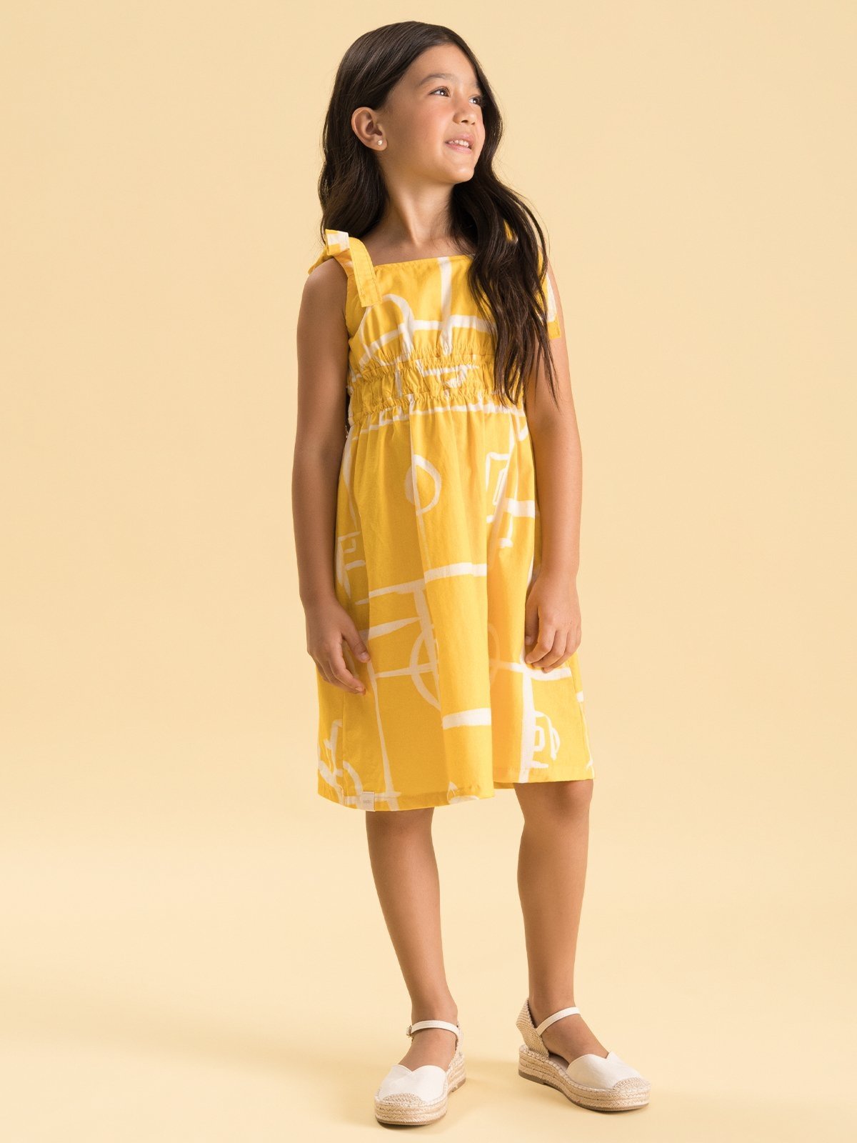 Infantil – Vestido Bugbee em Tricoline Digital