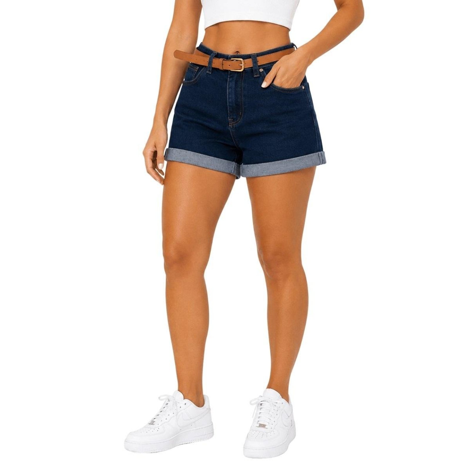 Shorts Reto Feminina Max Denim 7058 Jeans