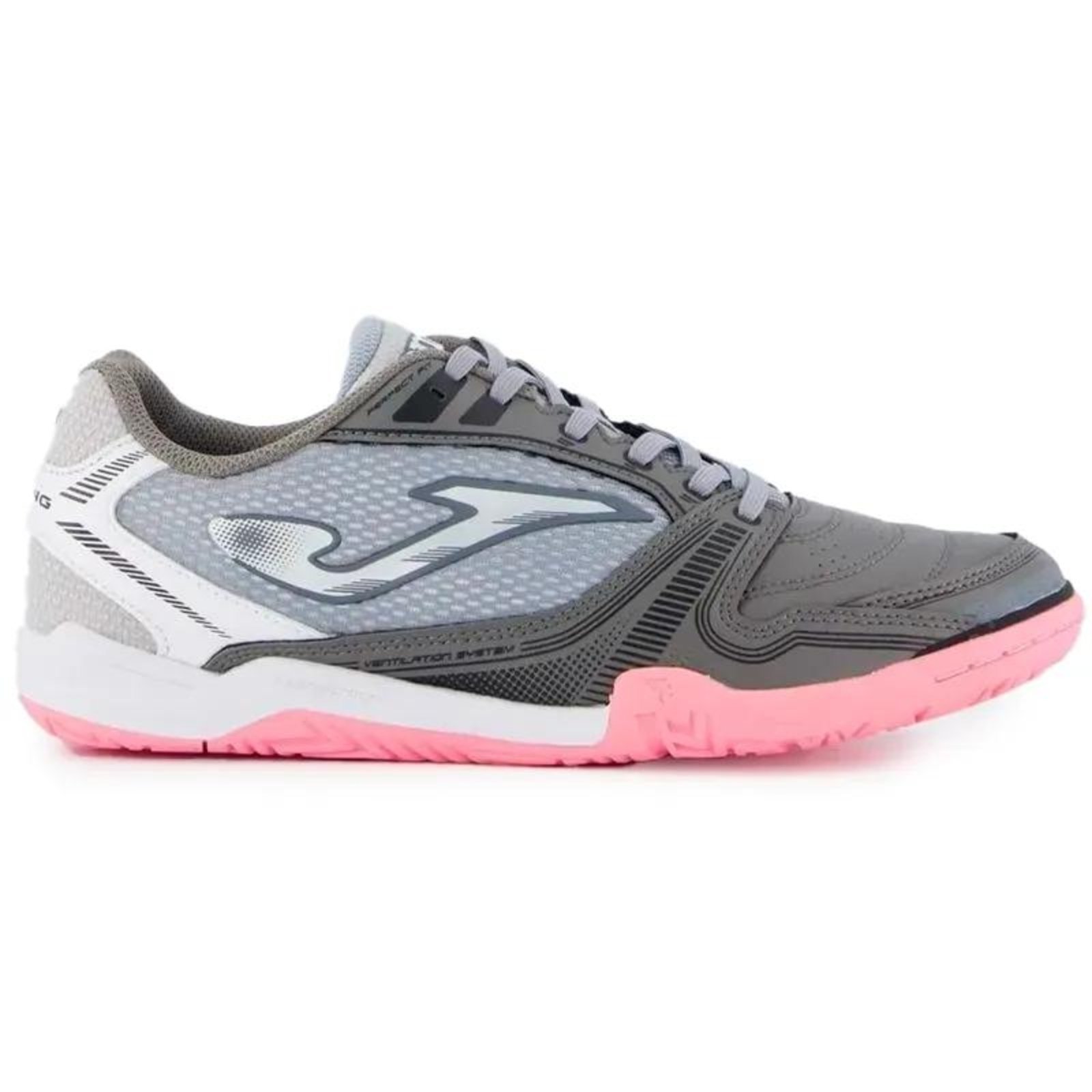 Vista 2 Chuteira Joma Futsal Dribling Masculino cinza Joma cinza