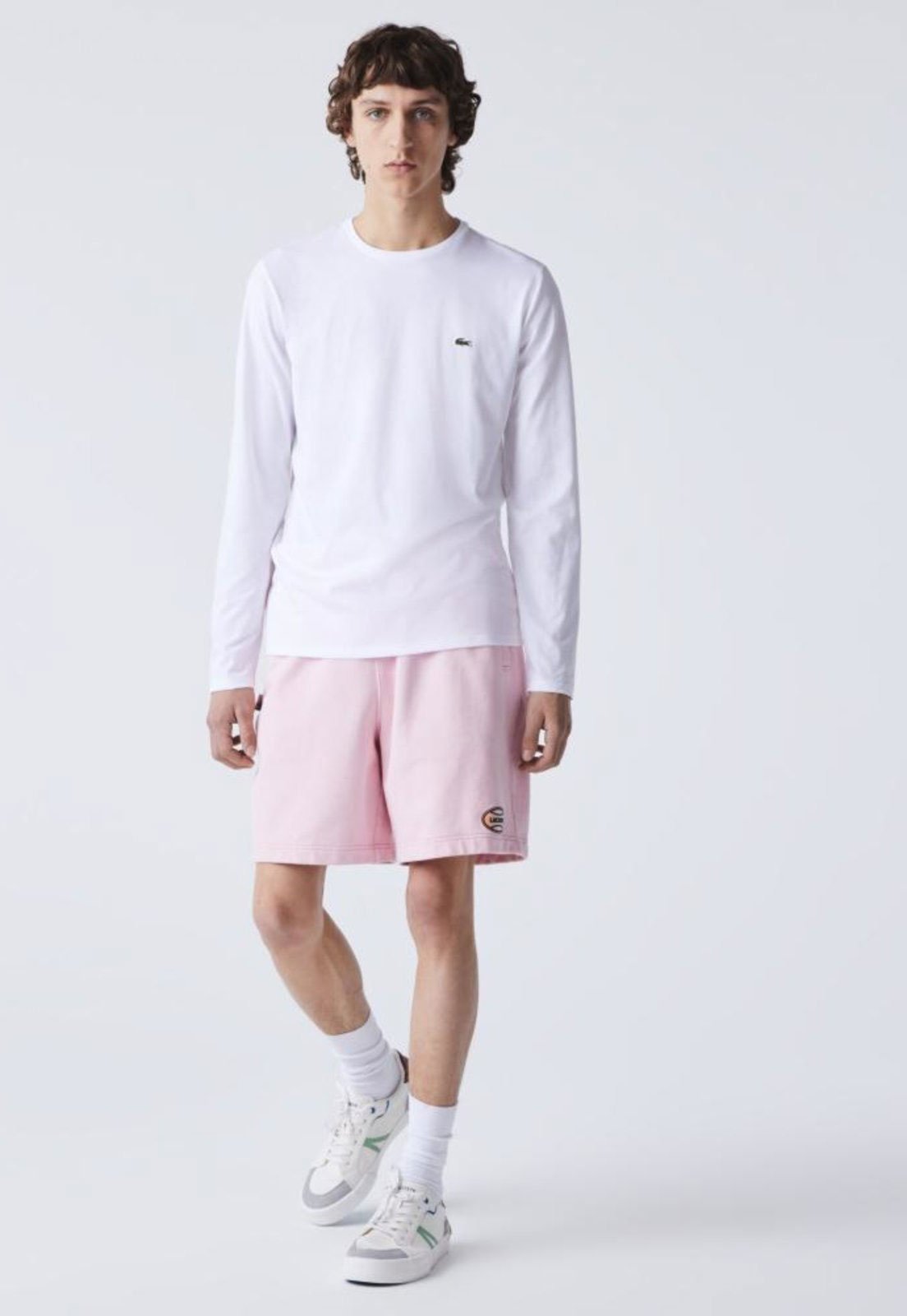 Camiseta Masculina em Jérsei de Algodão Pima com Gola Redonda Branco