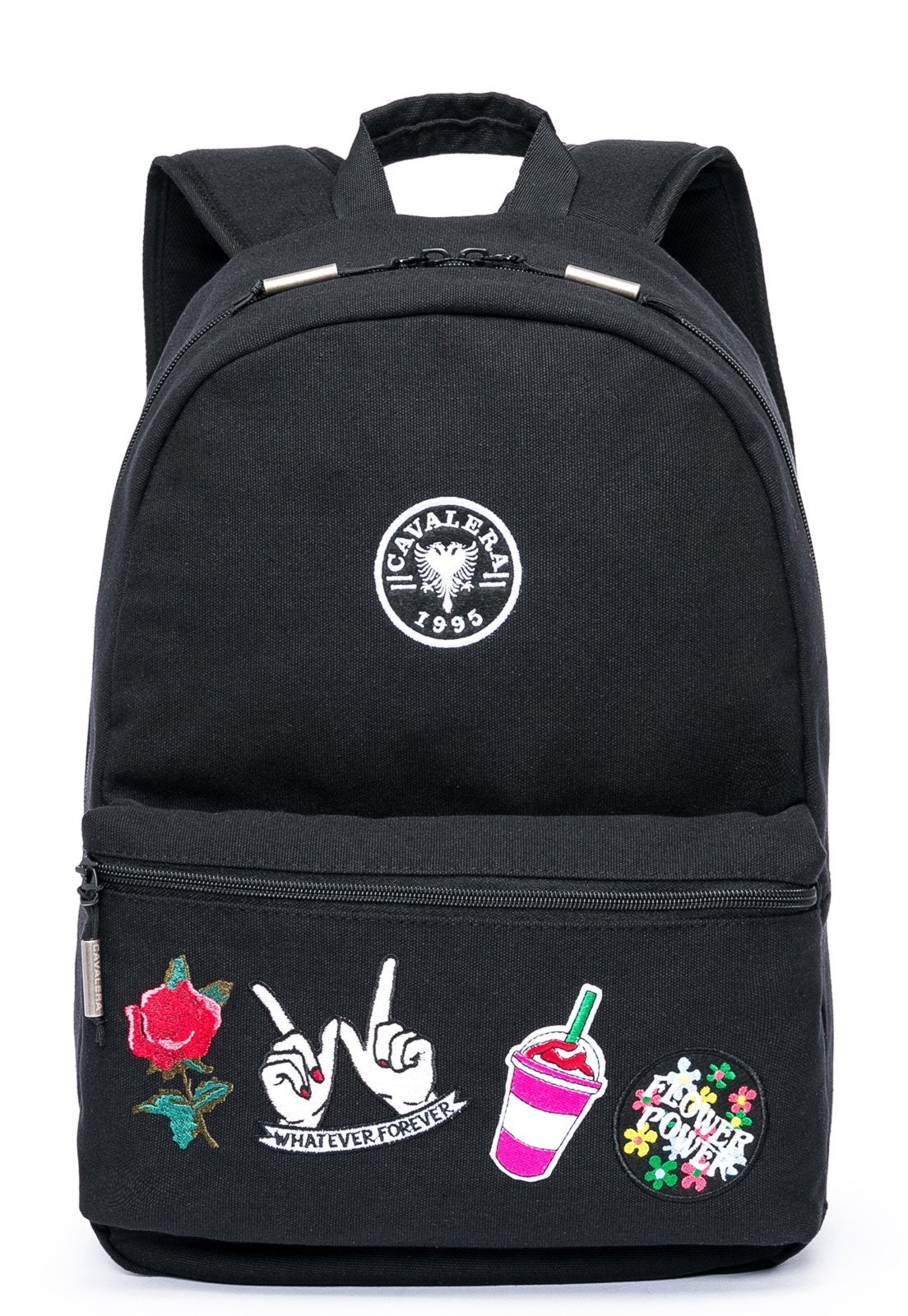 Mochila Preta Cavalera Shine C/ Estampa Preto