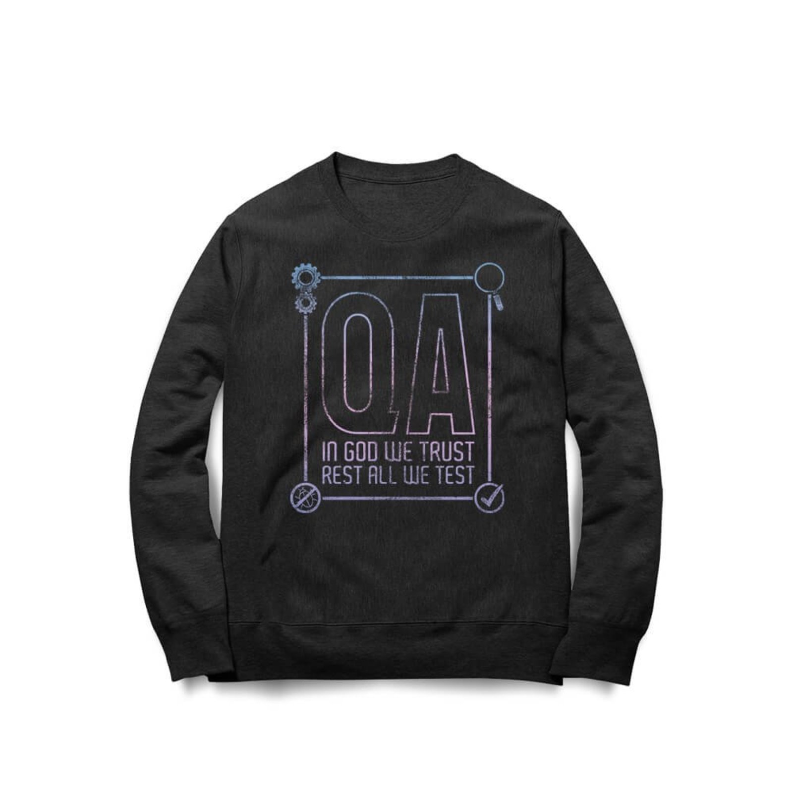 Moletom QA We Test - Preto - Casual - Studio Geek