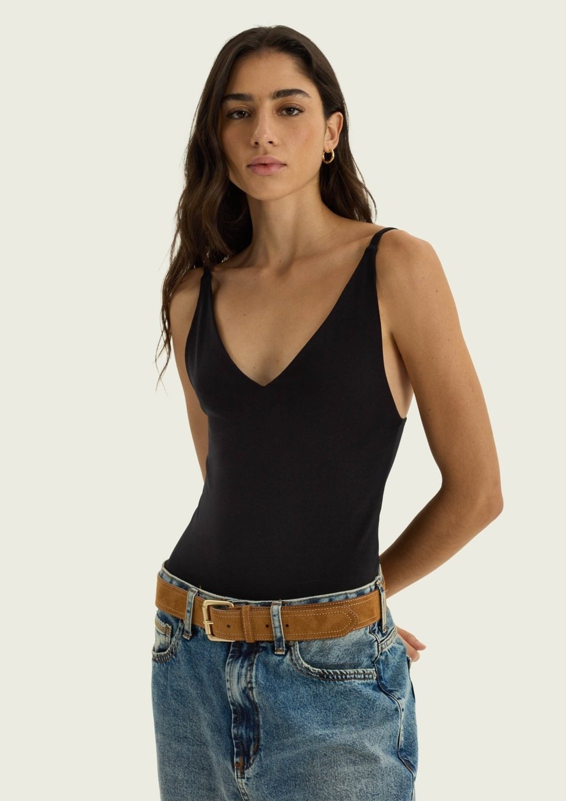 Body Decote V Em Malha Premium Hering