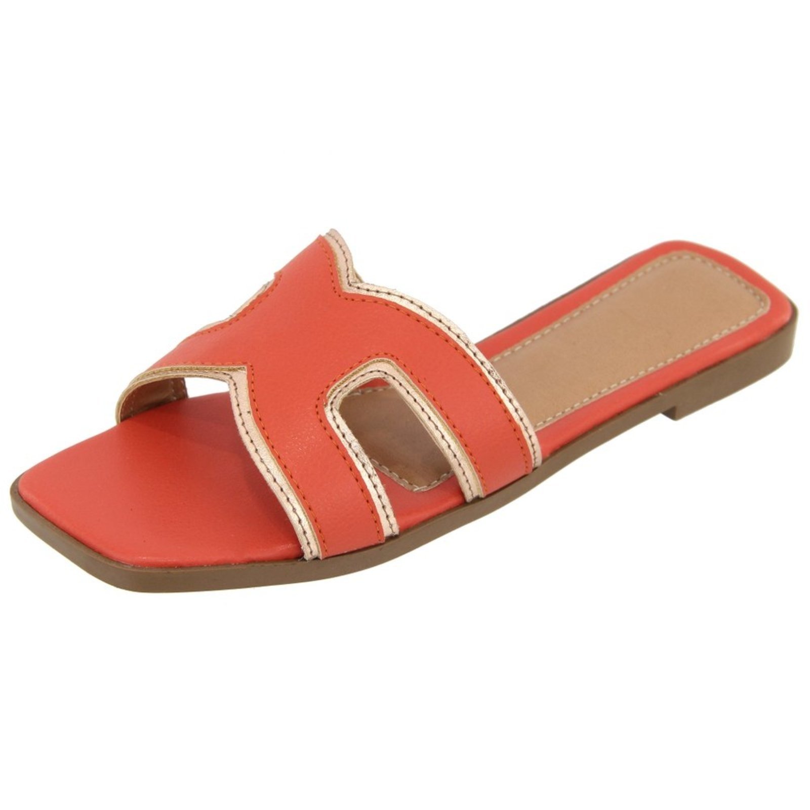 Rasteira Sandália Flat Ocre Kuento Shoes