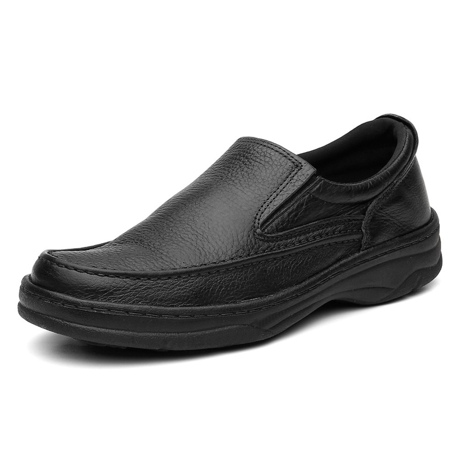 Sapato Social Pizaflex Ortopédico Comfort Couro Preto