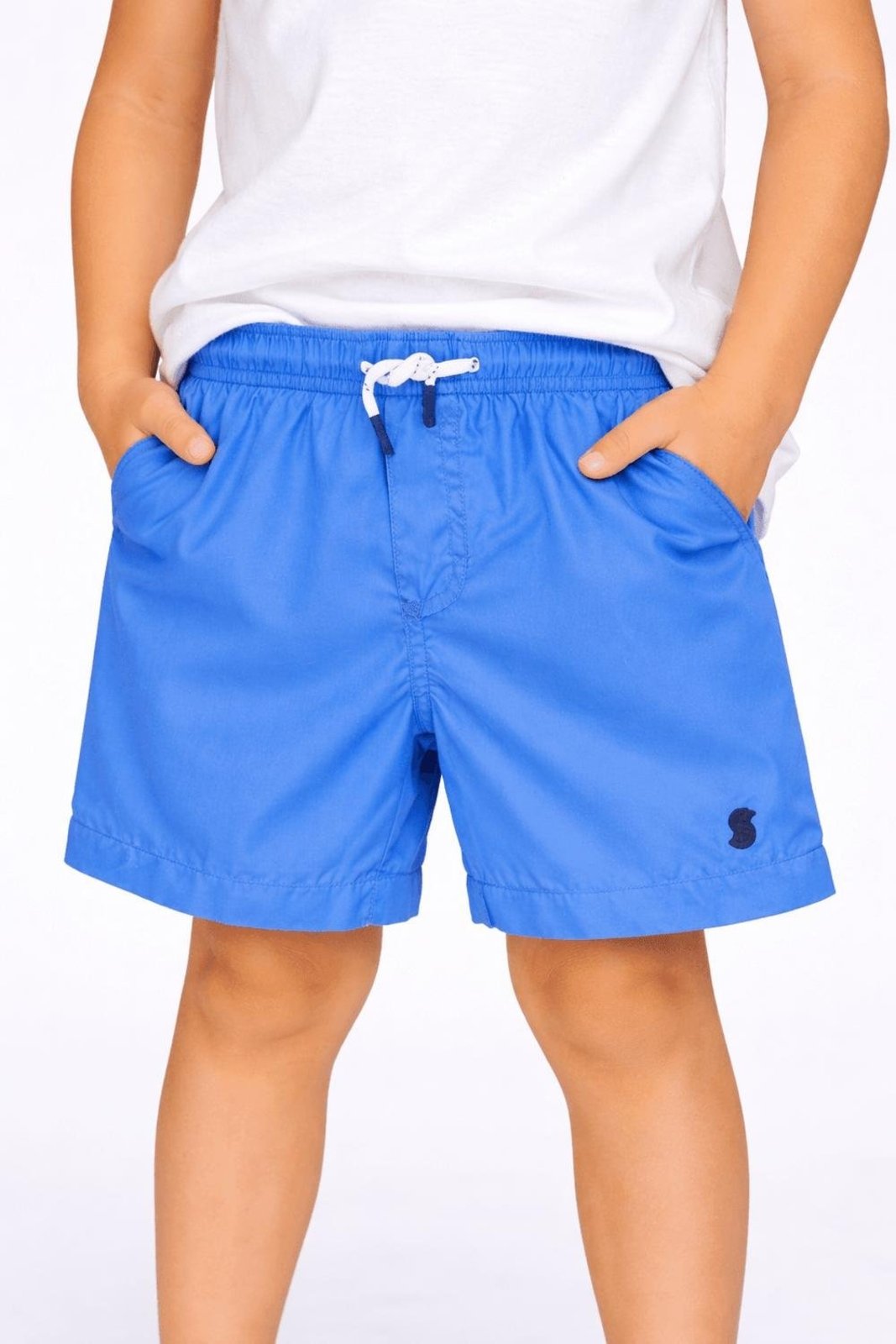 Infantil - Short Menino Básico Alphabeto Azul