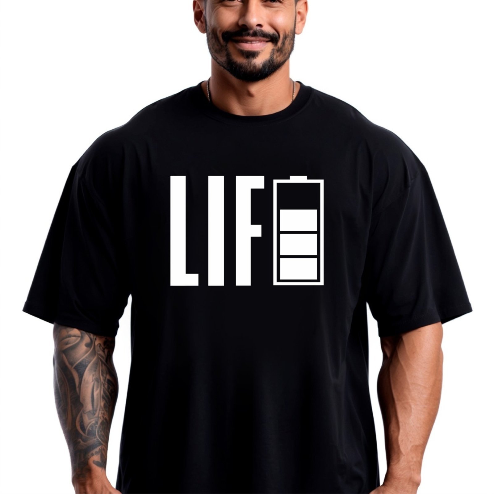 Camiseta Oversized Over Masculina Algodão Academia Preto