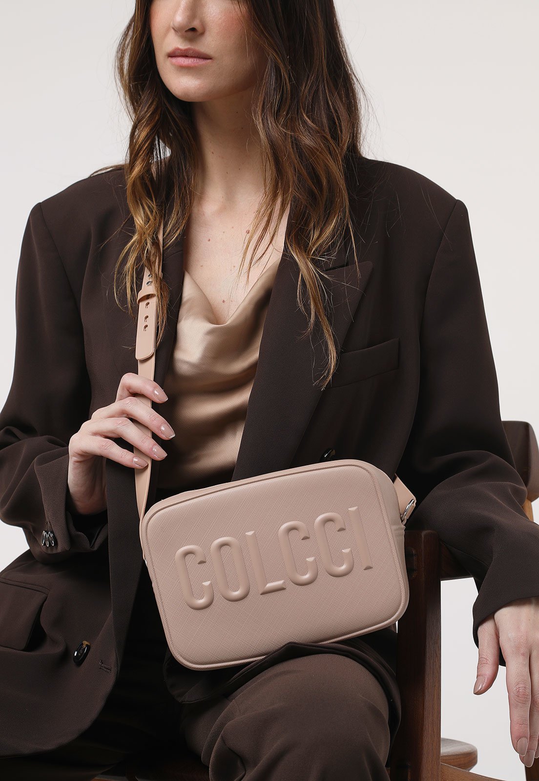 Bolsa Colcci Logo Bege
