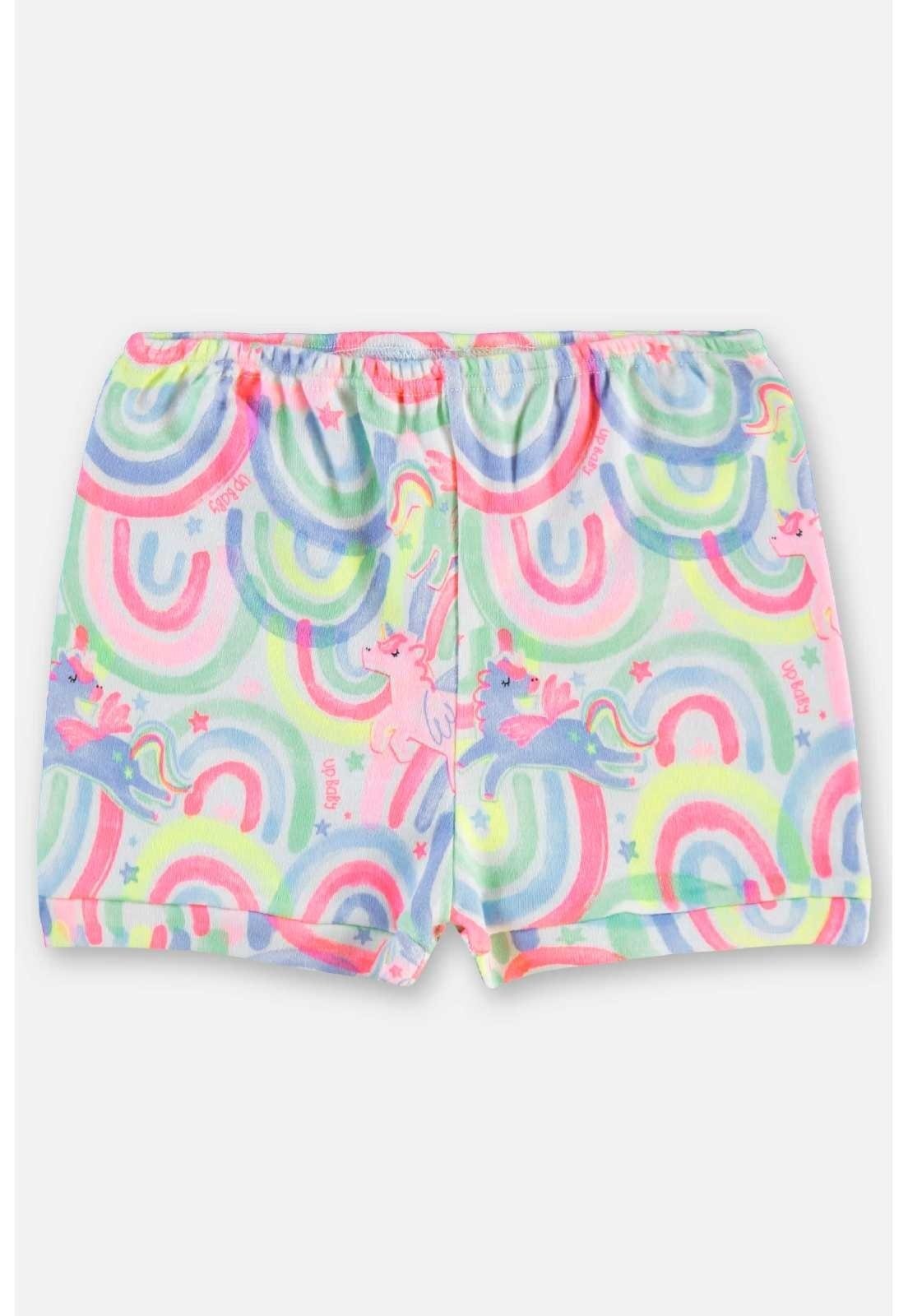 Infantil – Shorts em Suedine para Menina Up Baby Branco