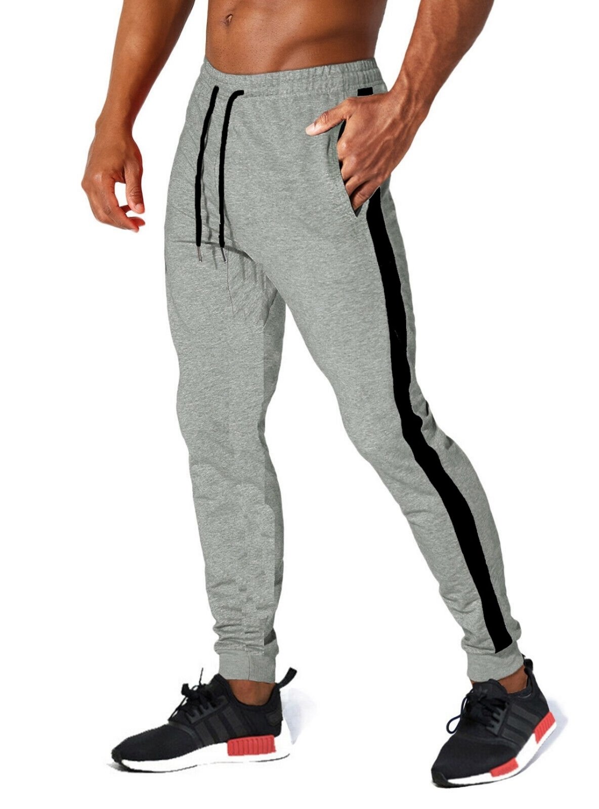 Calça Moletom Masculina Skinny Casual Academia Esportiva Multicolorido