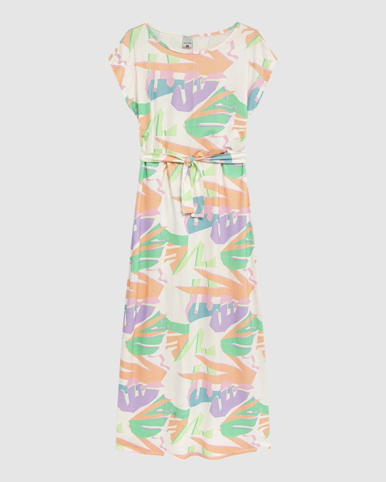 Vestido Longo Feminino Estampado Em Viscose Stretch